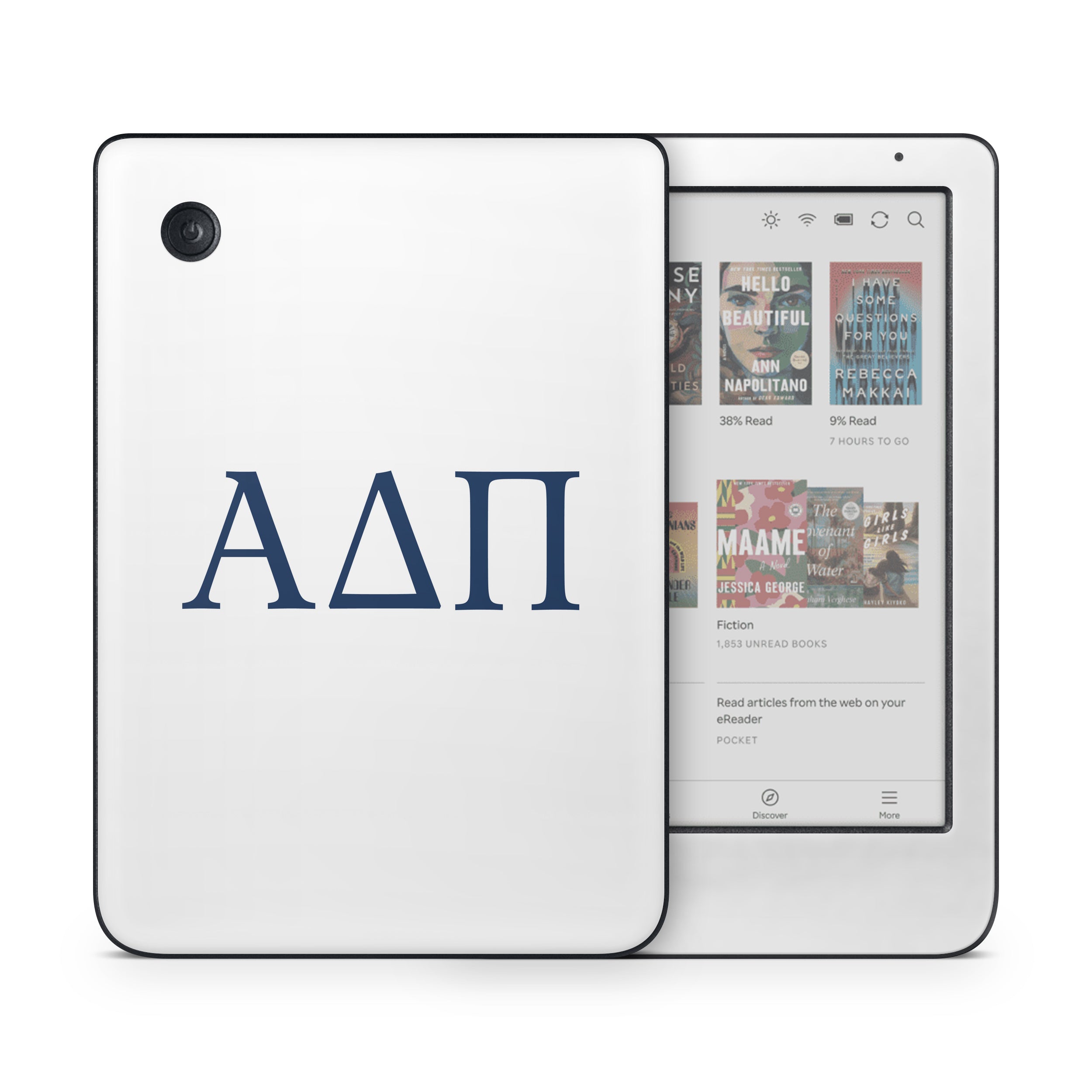 Alpha Delta Pi Greek Letters White - Kobo Clara Colour Skin