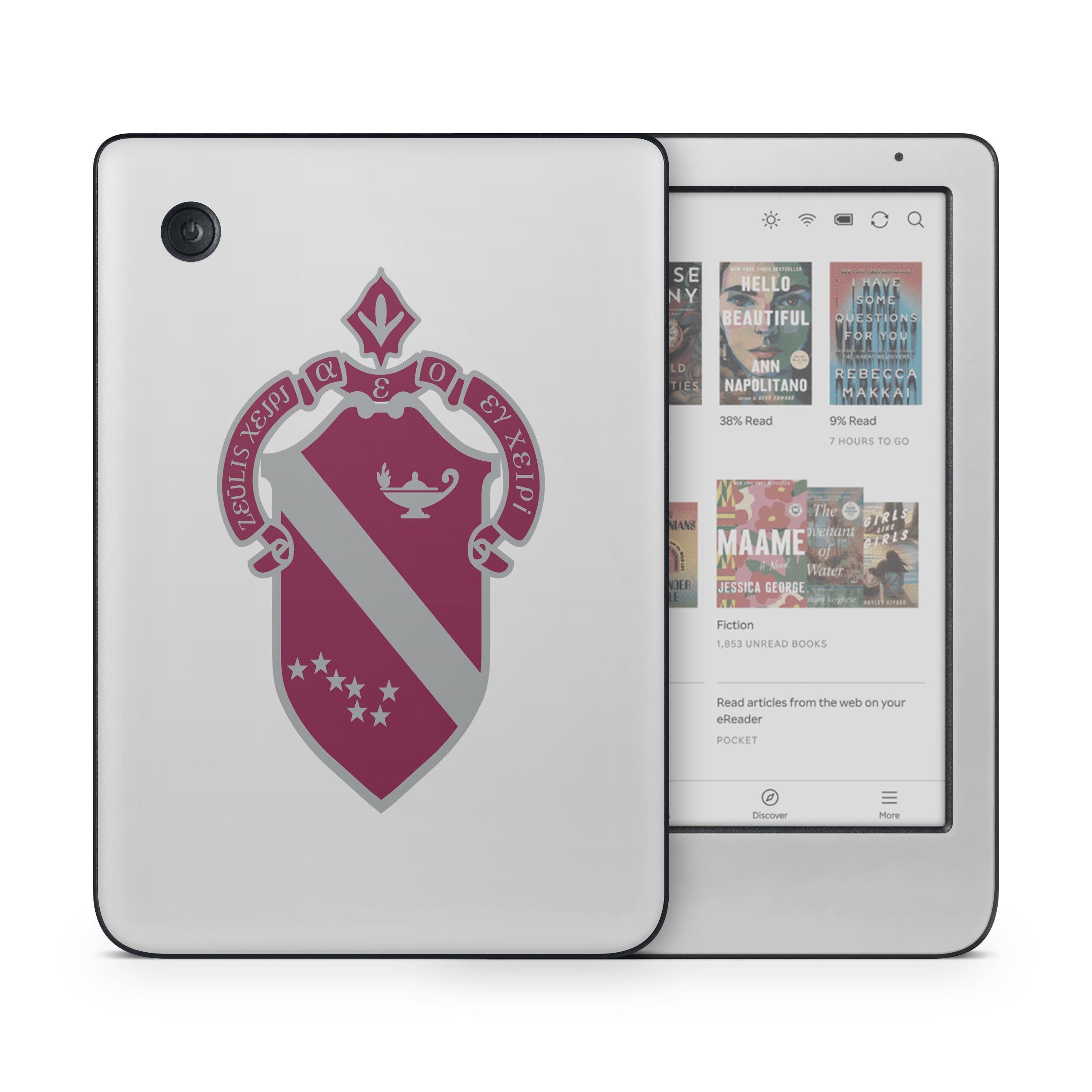 Alpha Phi Crest Silver - Kobo Clara Colour Skin