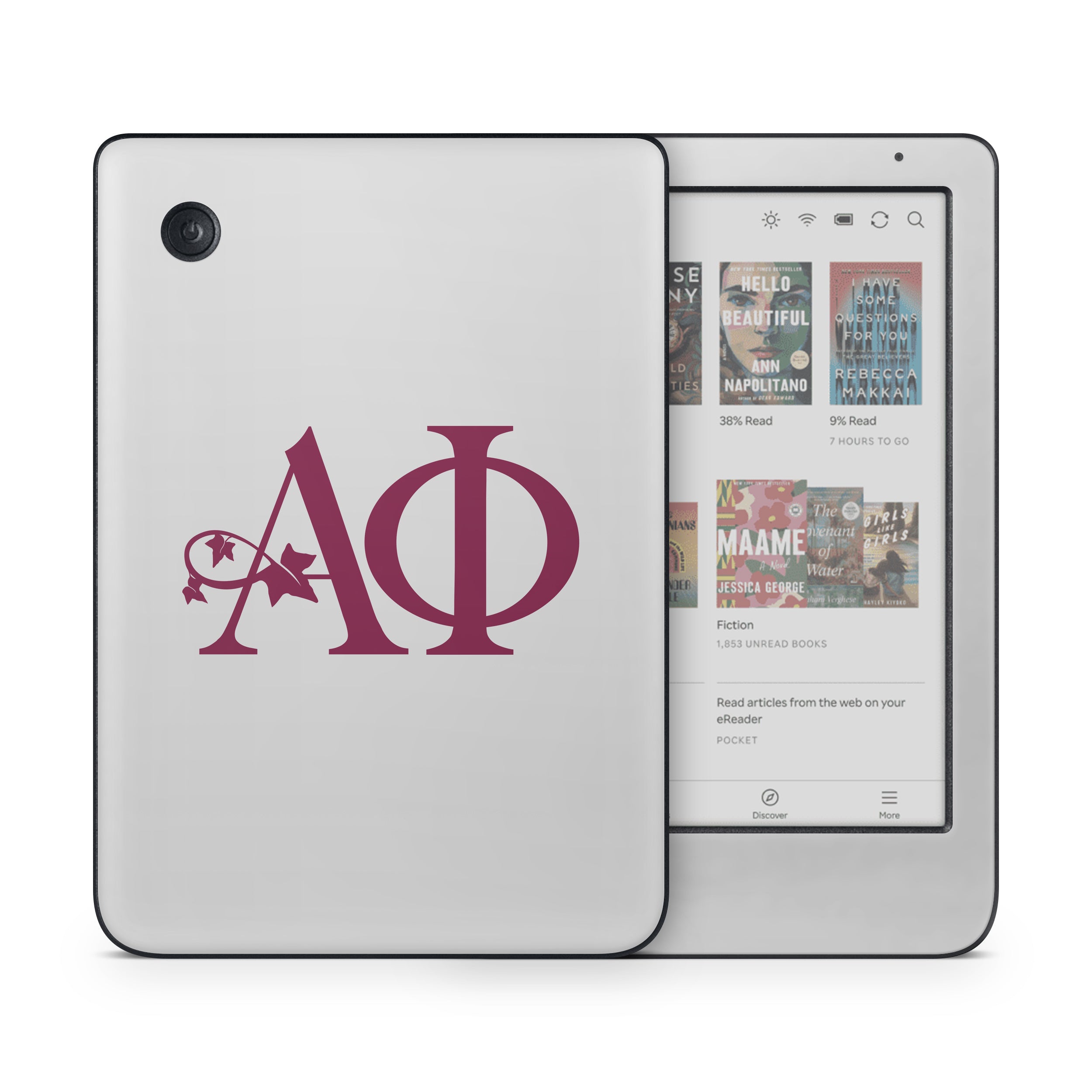 Alpha Phi Greek Letters Silver - Kobo Clara Colour Skin