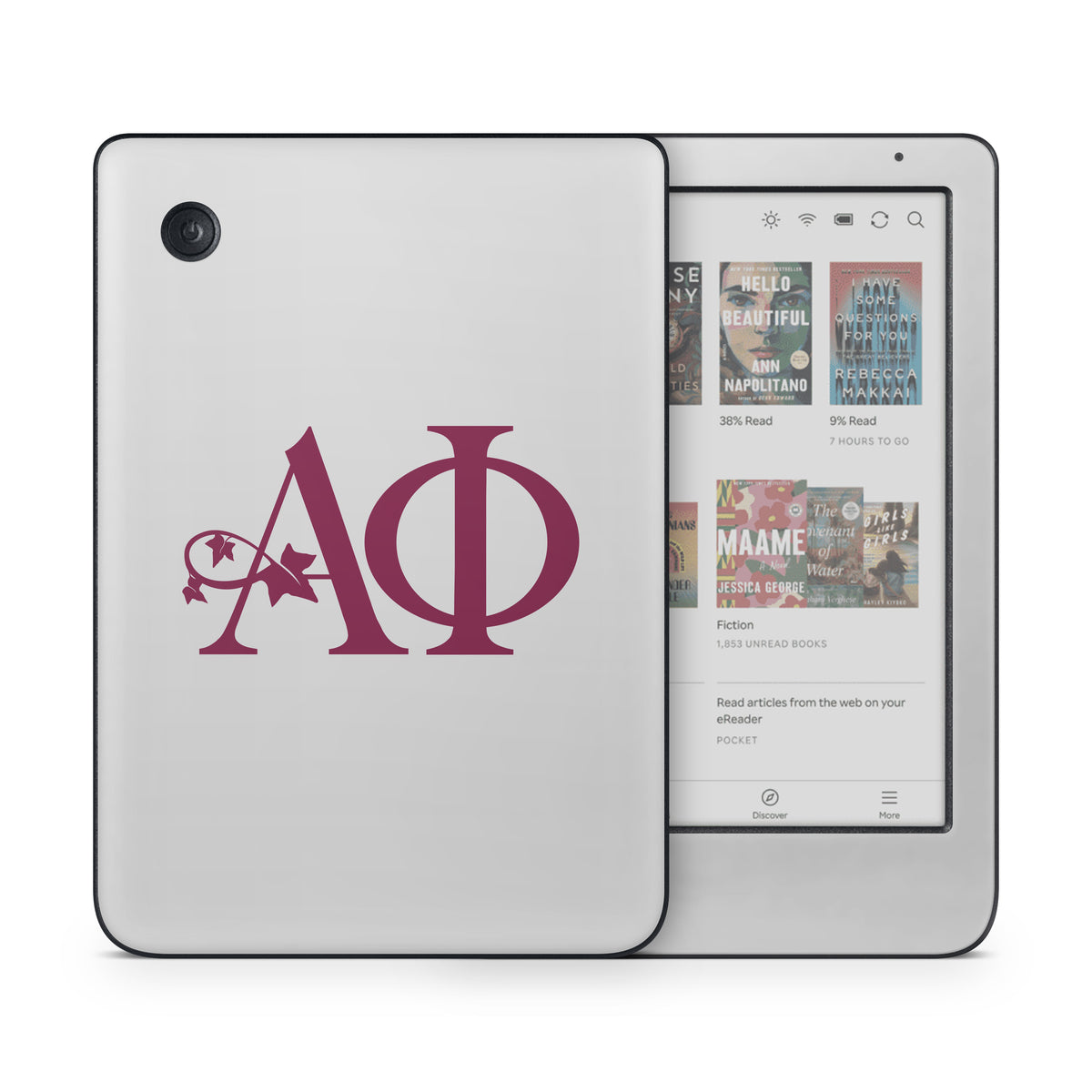 Alpha Phi Greek Letters Silver - Kobo Clara Colour Skin