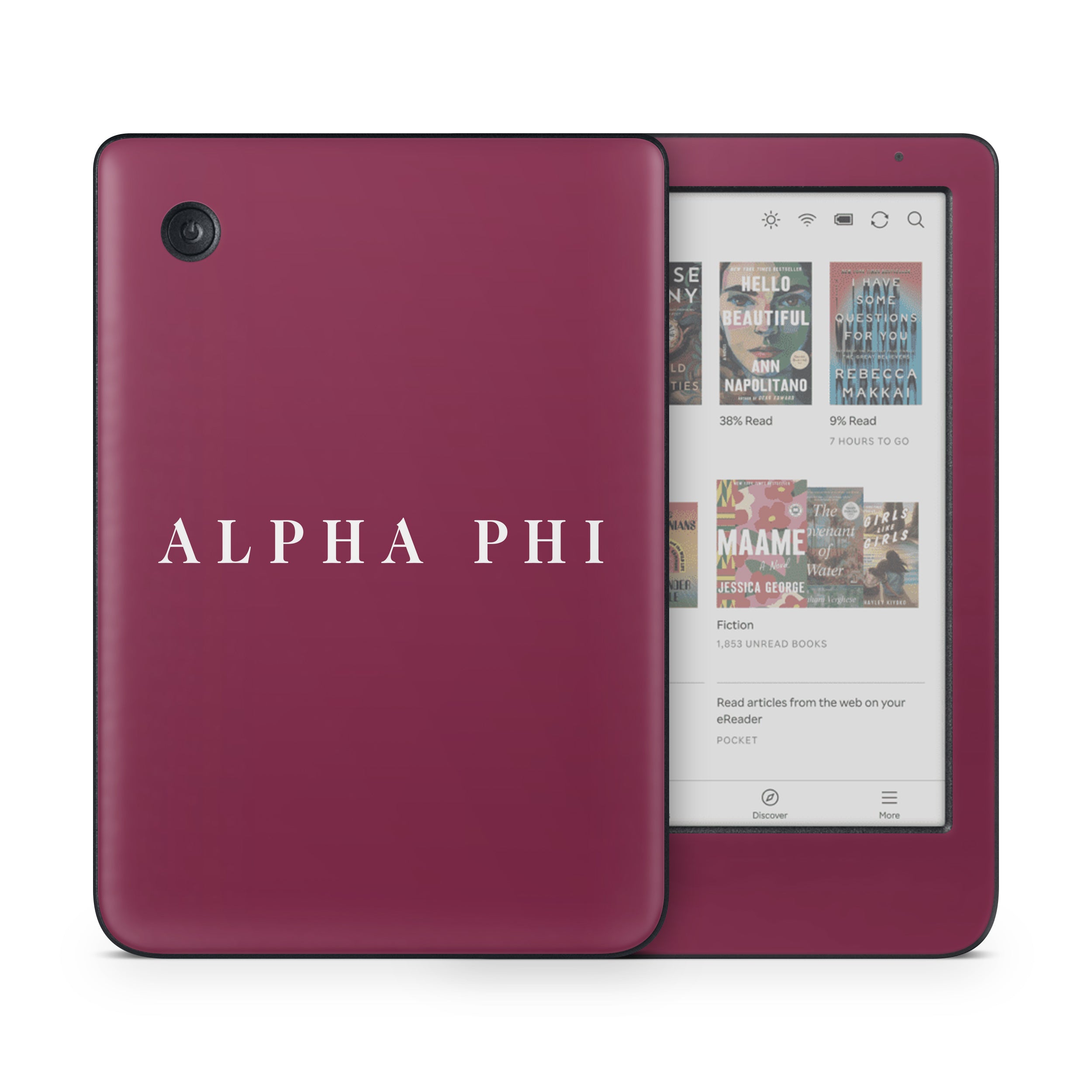 Alpha Phi Wordmark Bordeaux - Kobo Clara Colour Skin