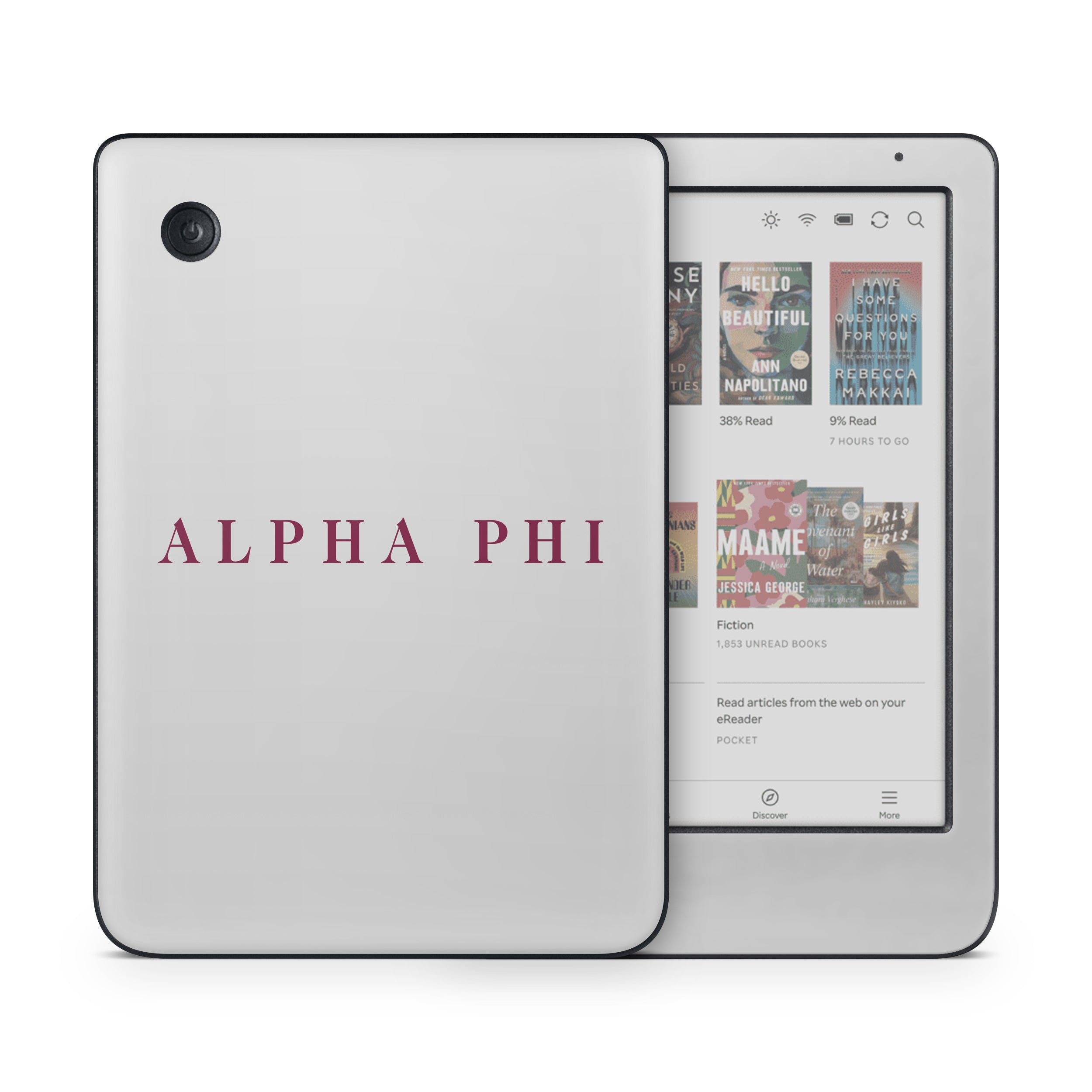 Alpha Phi Wordmark Silver - Kobo Clara Colour Skin