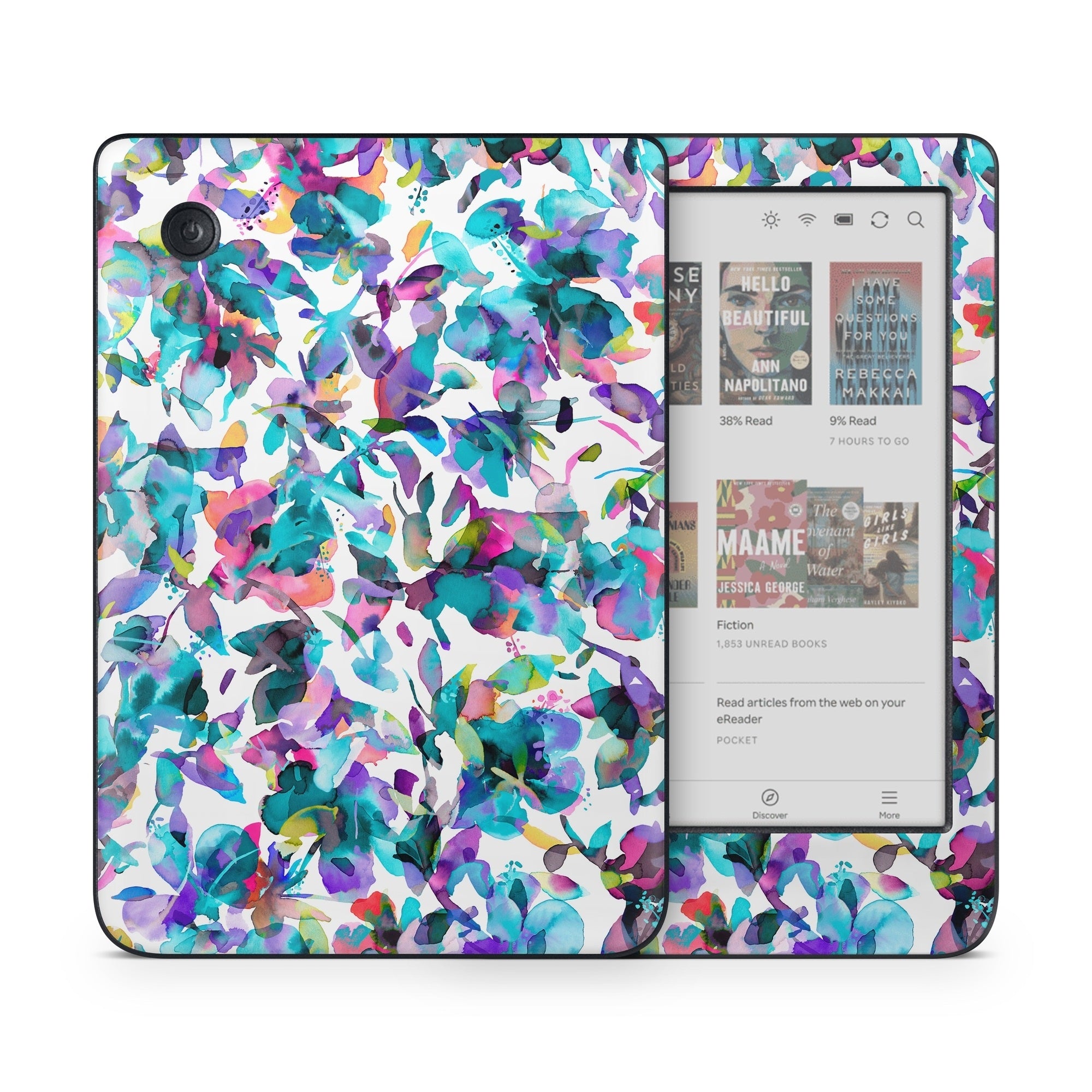 Aquatic Flowers - Kobo Clara Colour Skin