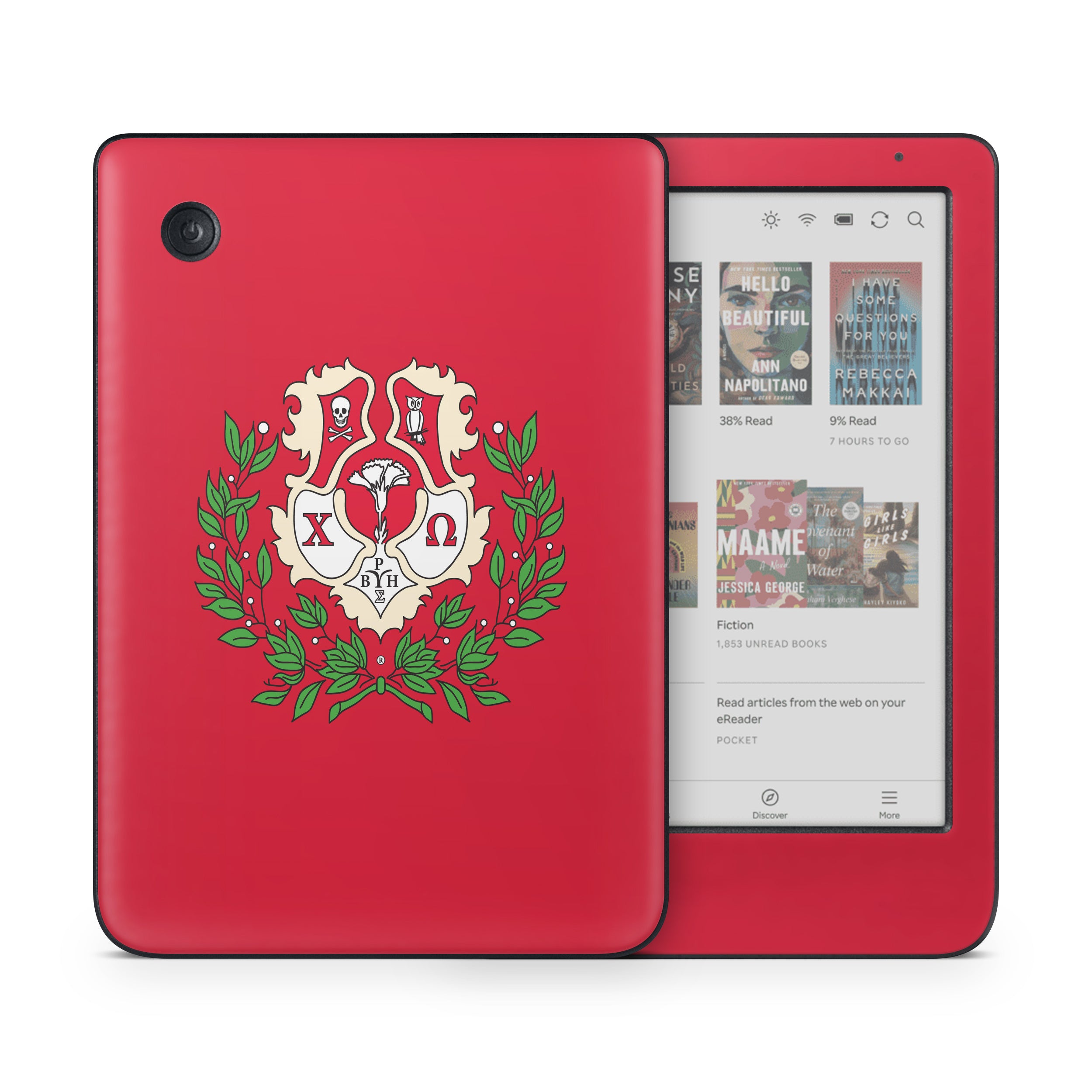 Chi Omega Crest Cardinal - Kobo Clara Colour Skin