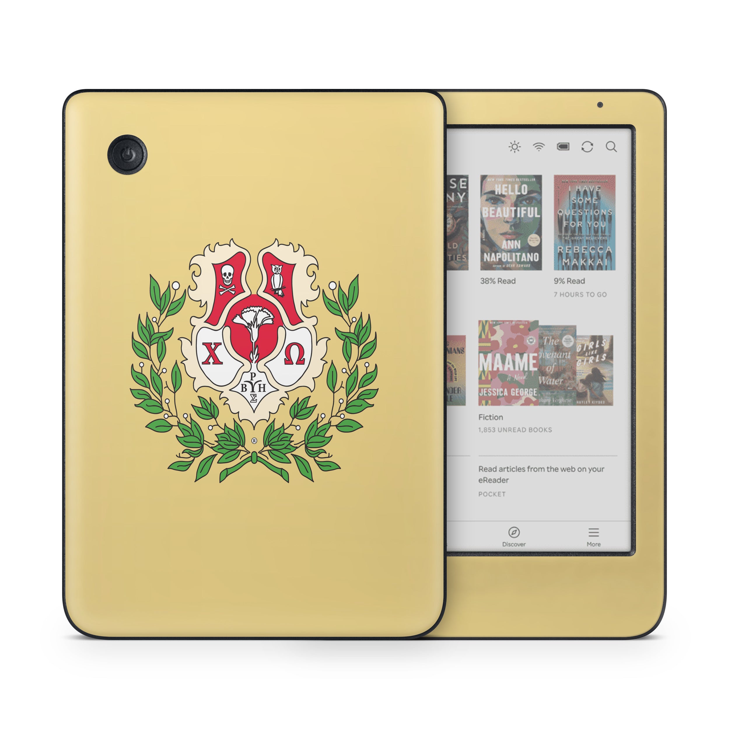 Chi Omega Crest Straw - Kobo Clara Colour Skin