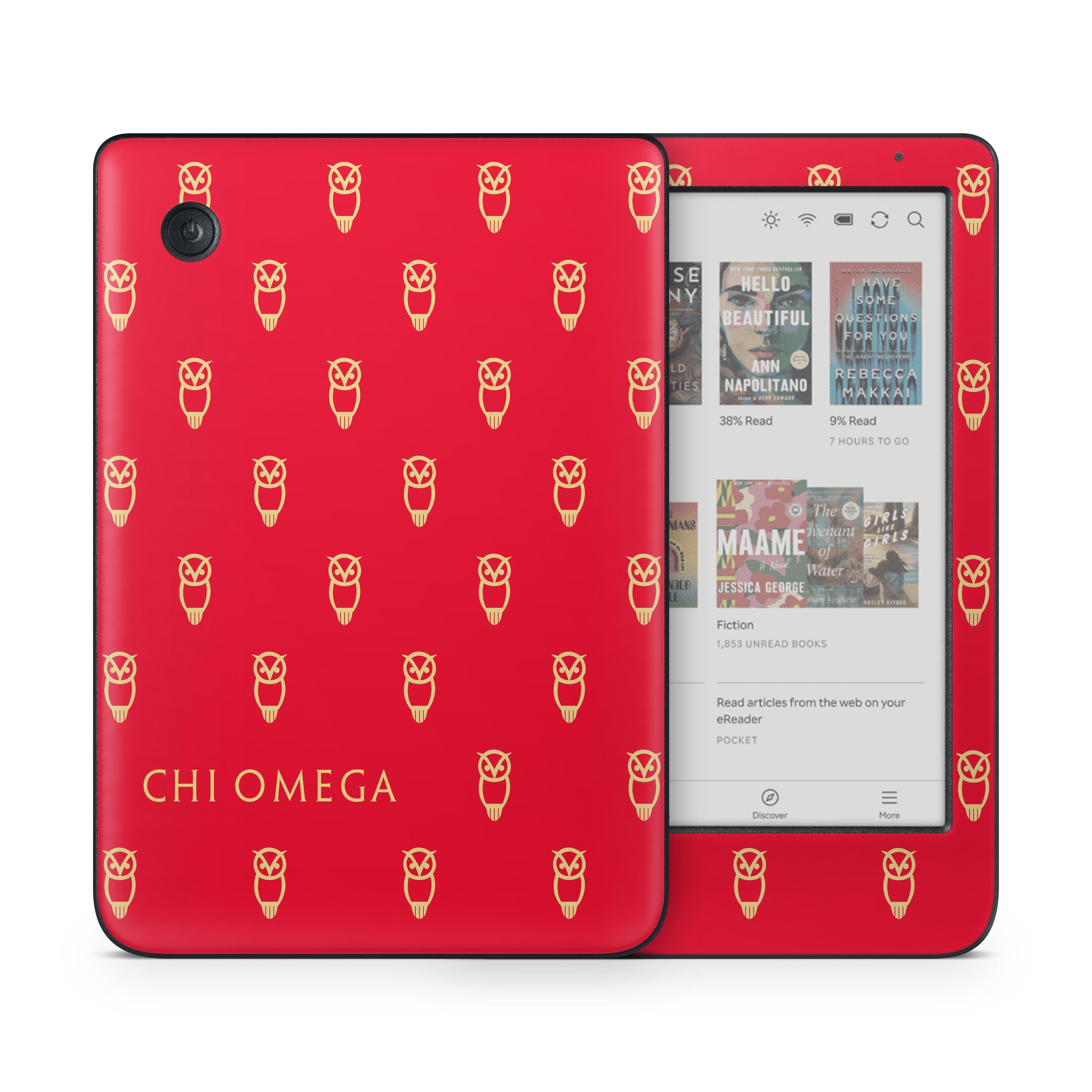 Chi Omega Owl Pattern - Kobo Clara Colour Skin