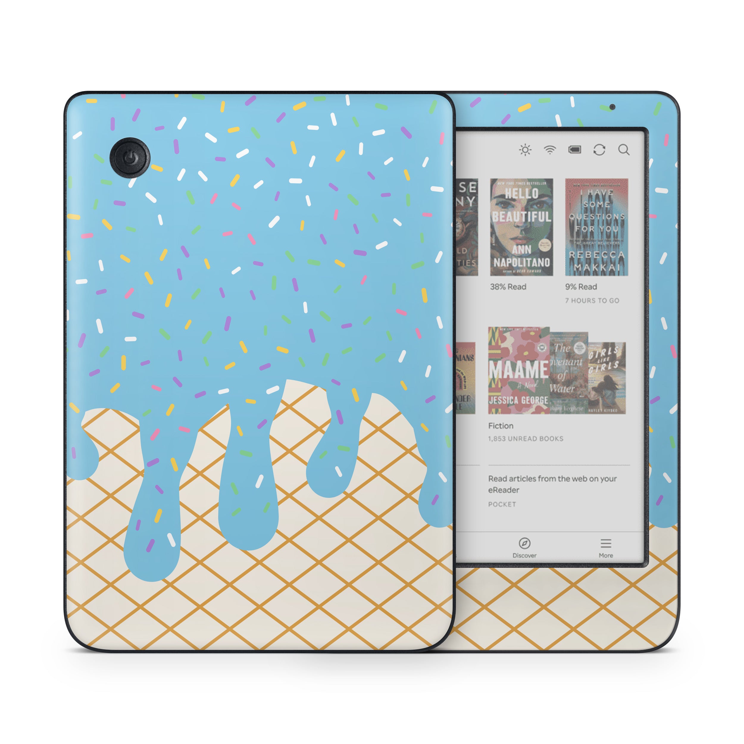 Cotton Candy Ice Cream Drip - Kobo Clara Colour Skin