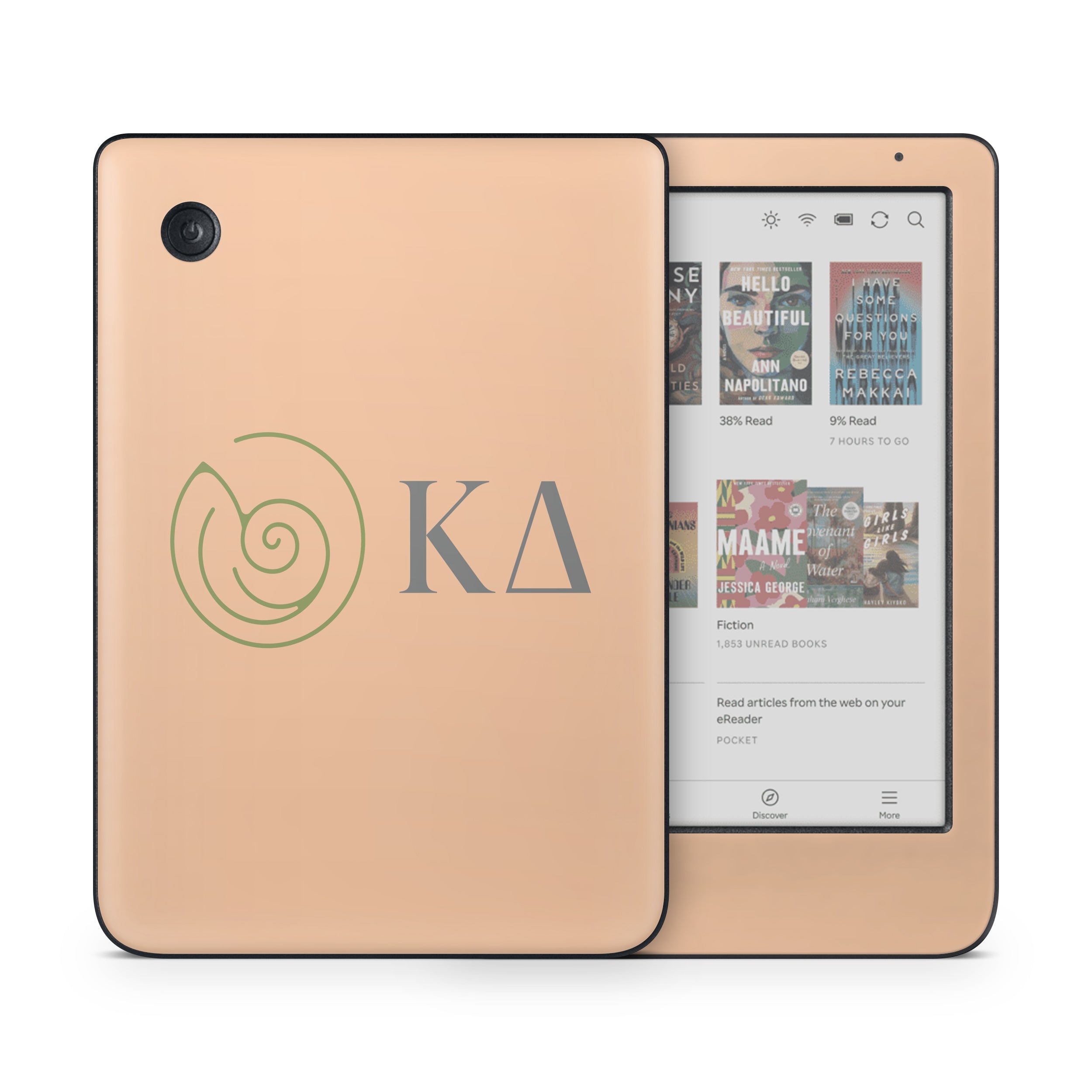 Kappa Delta Greek Letters Empowered Peach - Kobo Clara Colour Skin