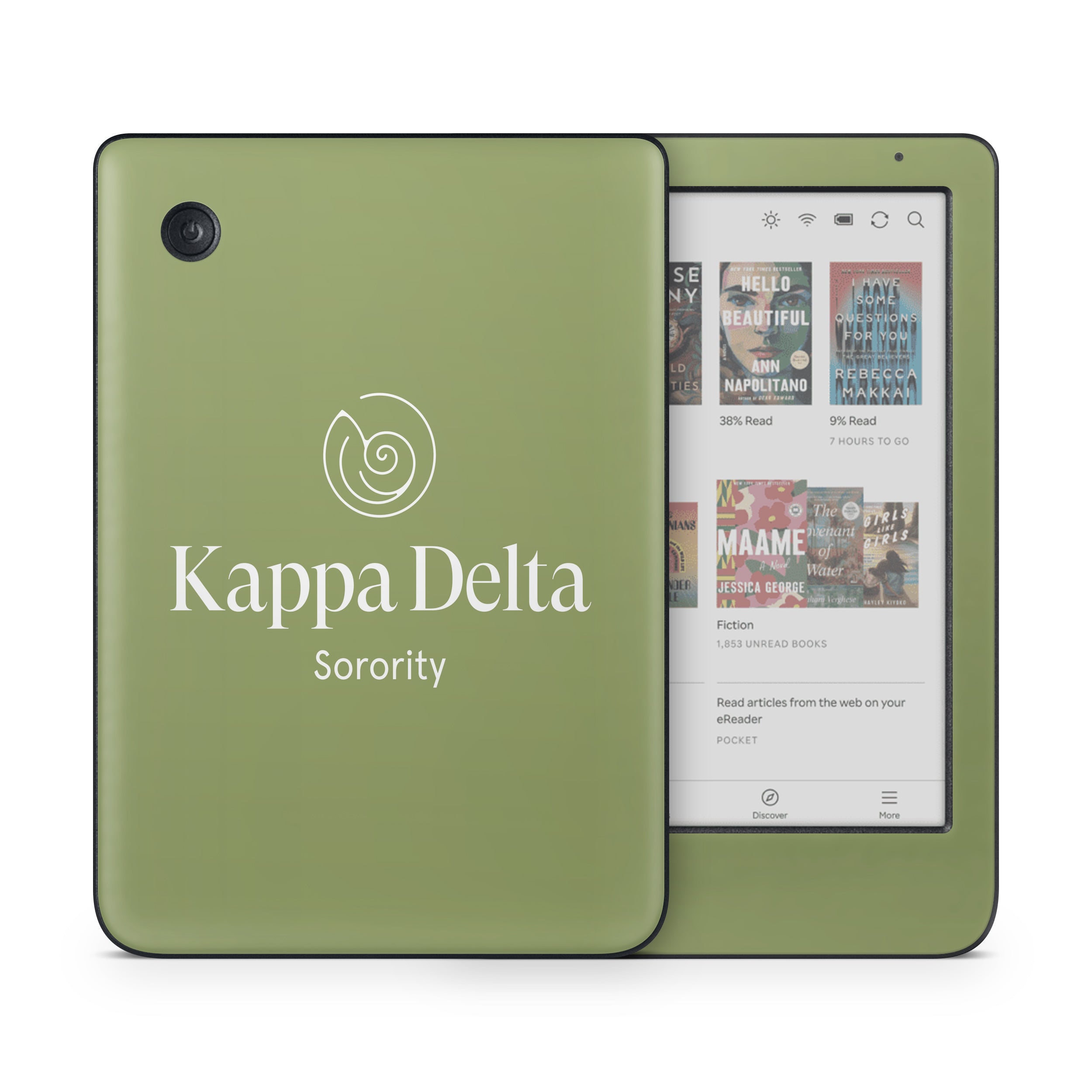 Kappa Delta Primary Logo KD Olive - Kobo Clara Colour Skin
