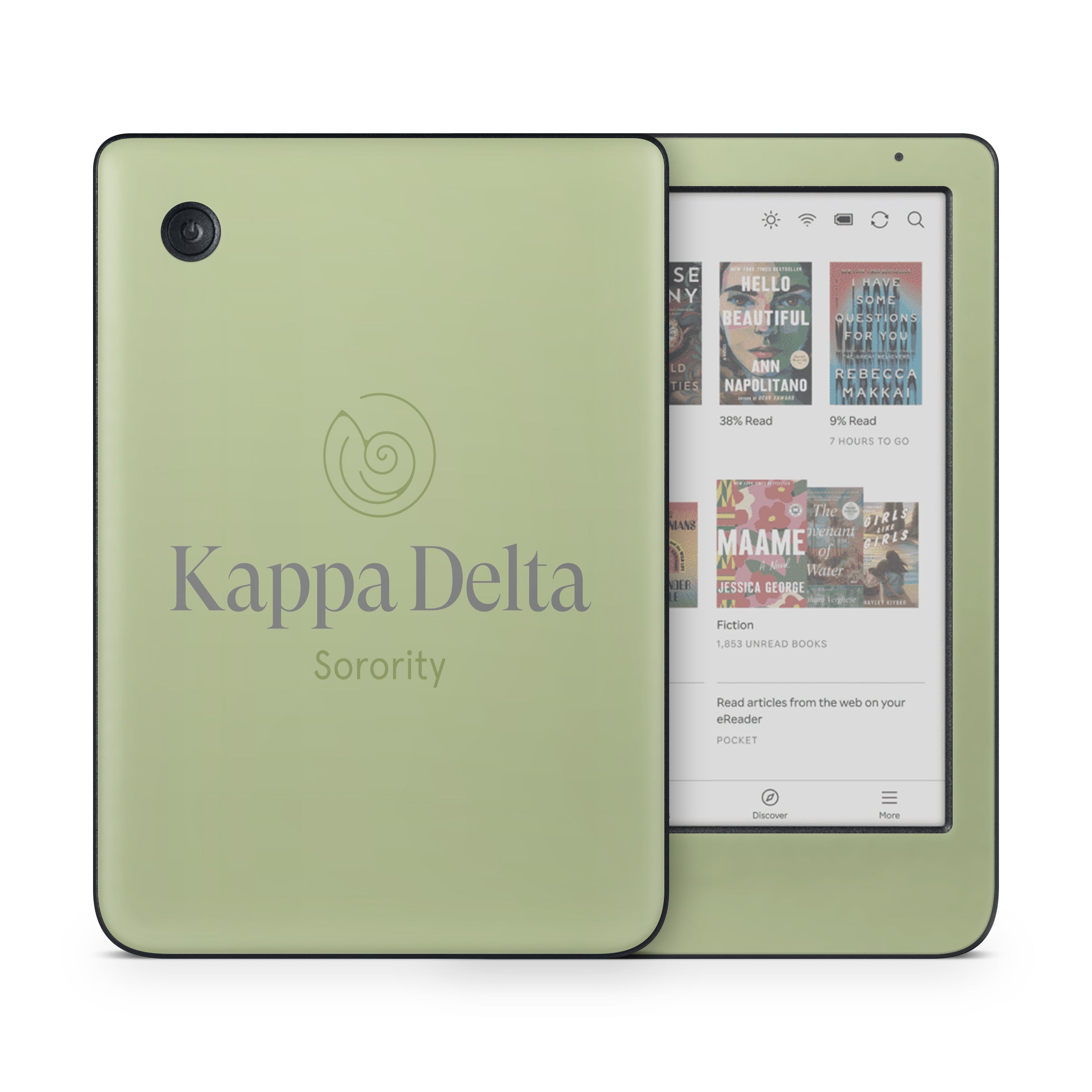 Kappa Delta Primary Logo Light Olive - Kobo Clara Colour Skin