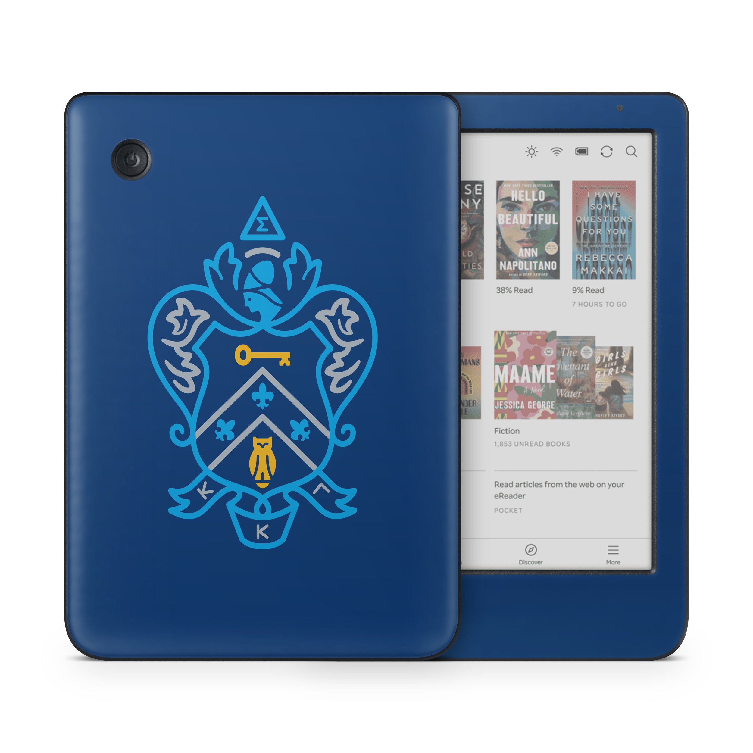 Kappa Kappa Gamma Coat of Arms Kappa Blue - Kobo Clara Colour Skin