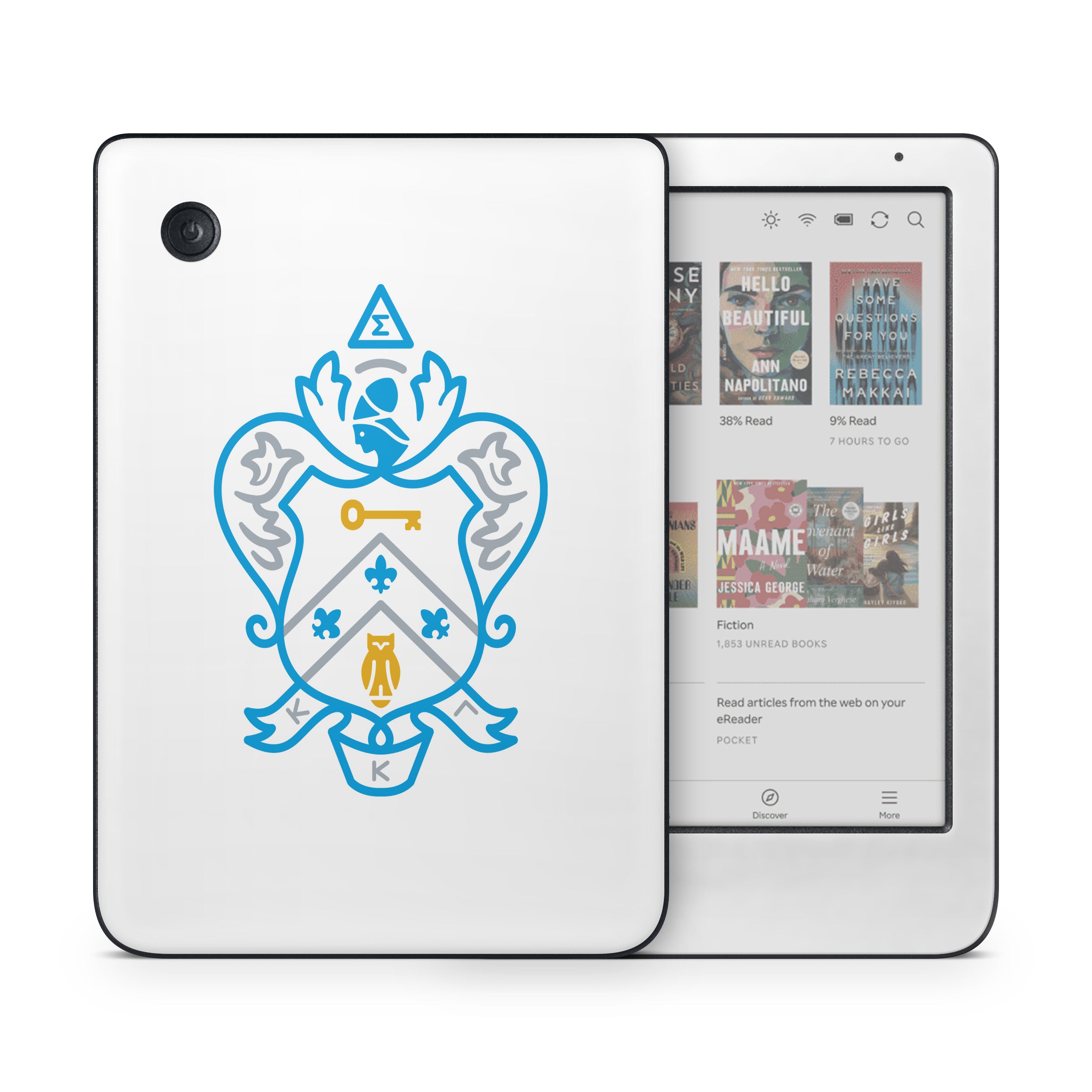 Kappa Kappa Gamma Coat of Arms White - Kobo Clara Colour Skin