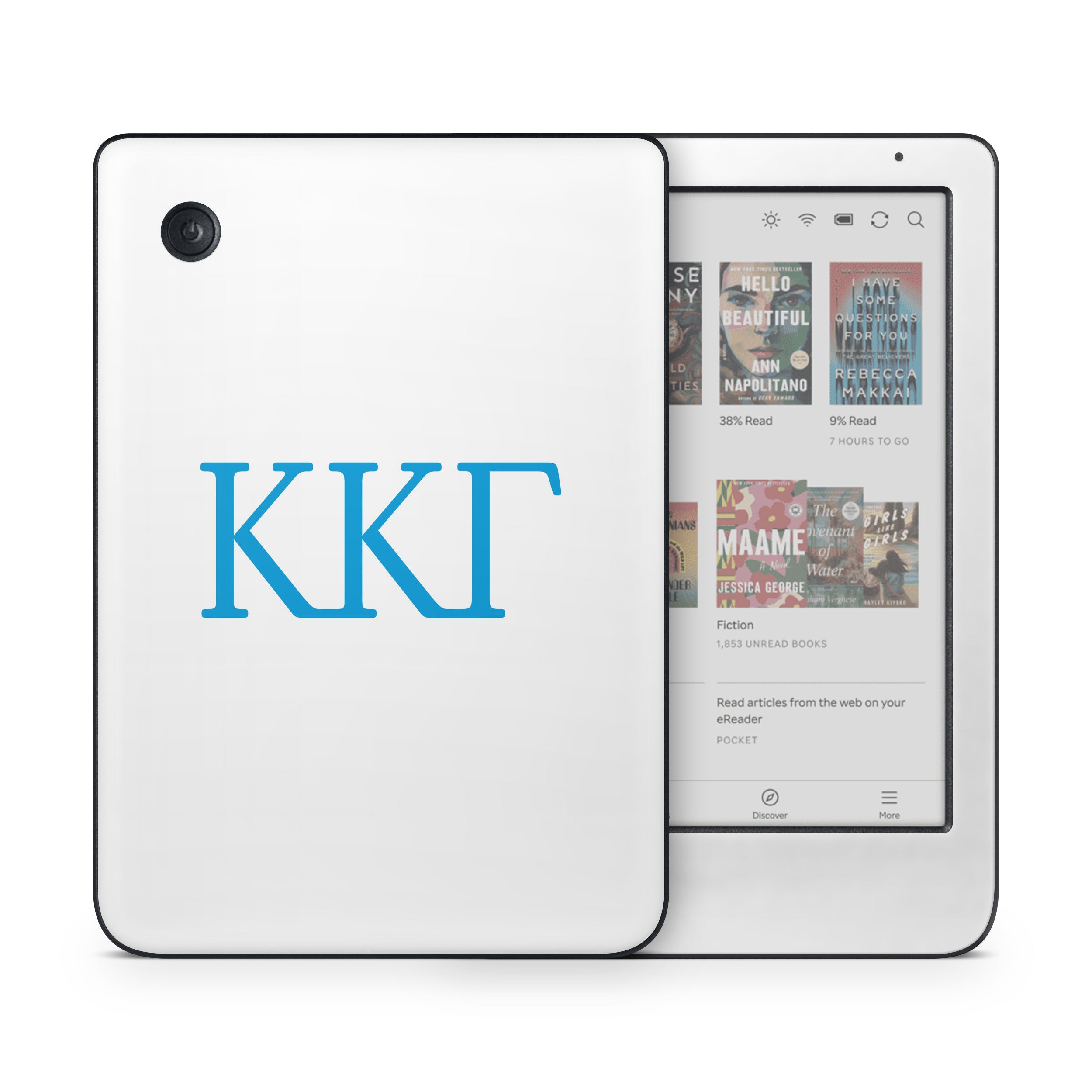 Kappa Kappa Gamma Greek Letters White - Kobo Clara Colour Skin