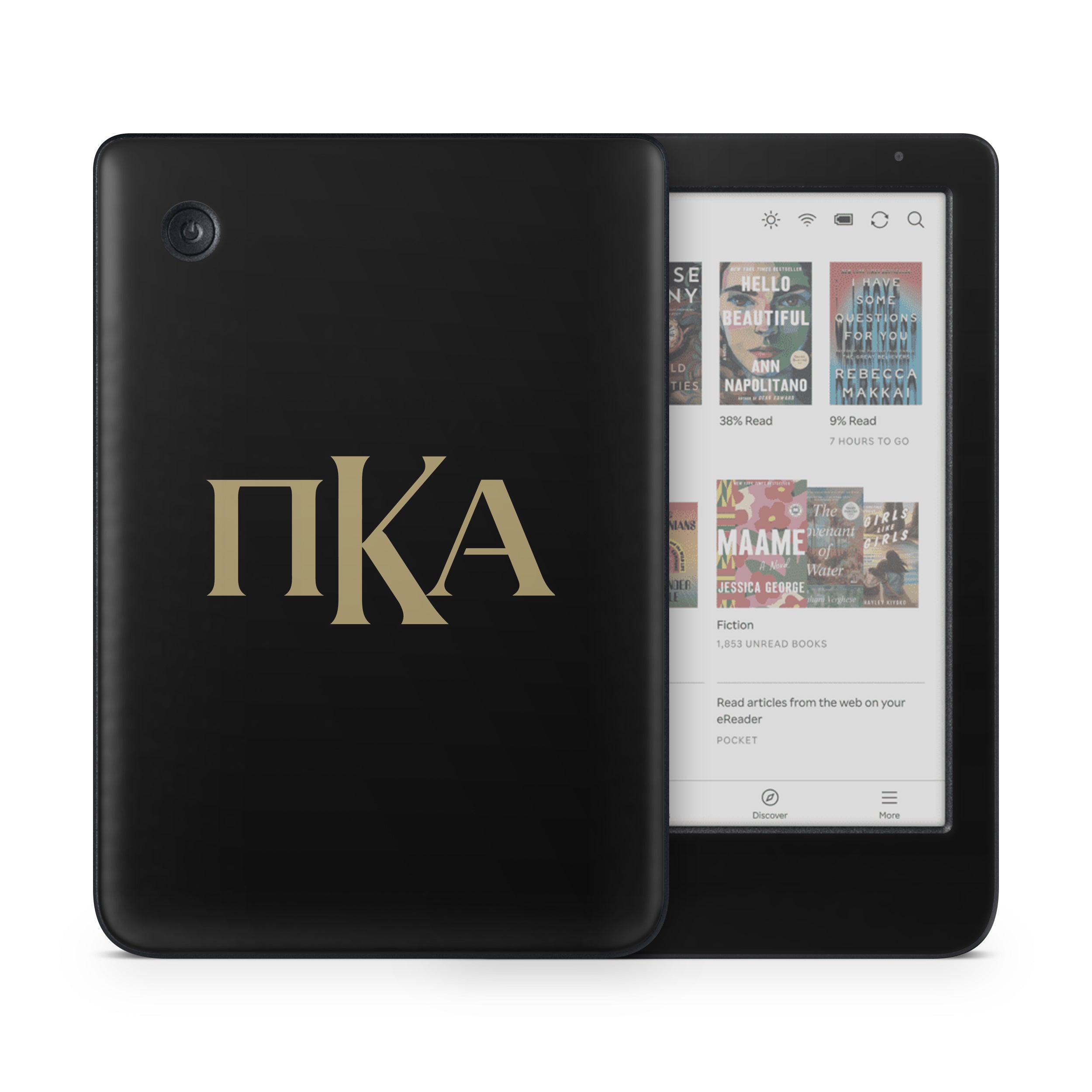 Pi Kappa Alpha Greek Letters Black - Kobo Clara Colour Skin
