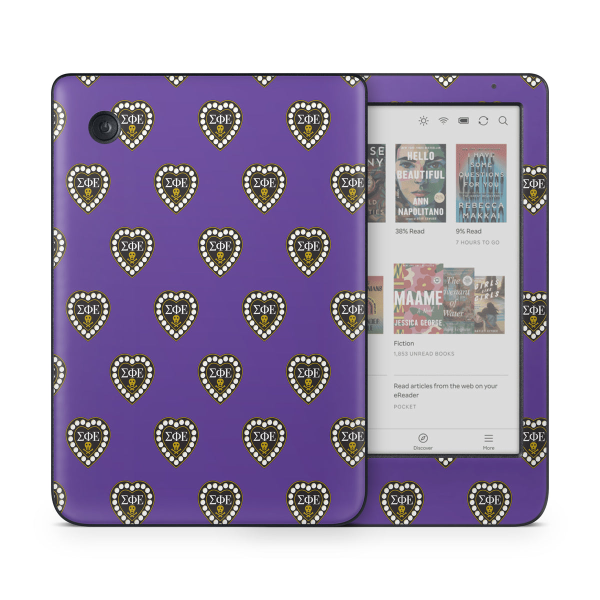 Sigma Phi Epsilon Badge Pattern Purple - Kobo Clara Colour Skin