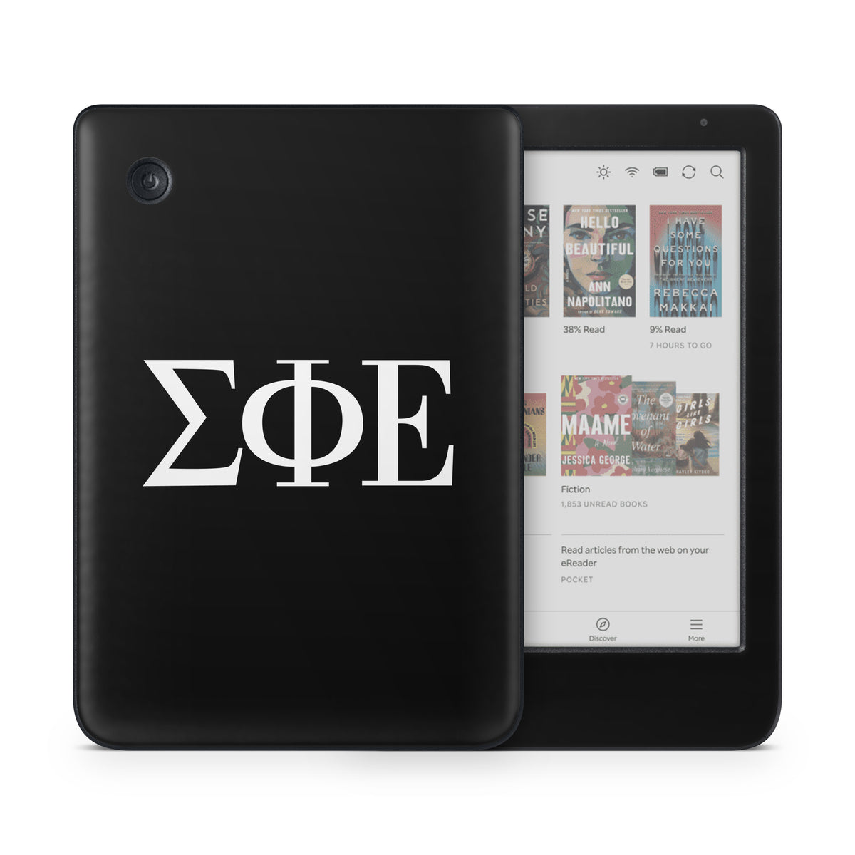 Sigma Phi Epsilon Greek Letters Black - Kobo Clara Colour Skin