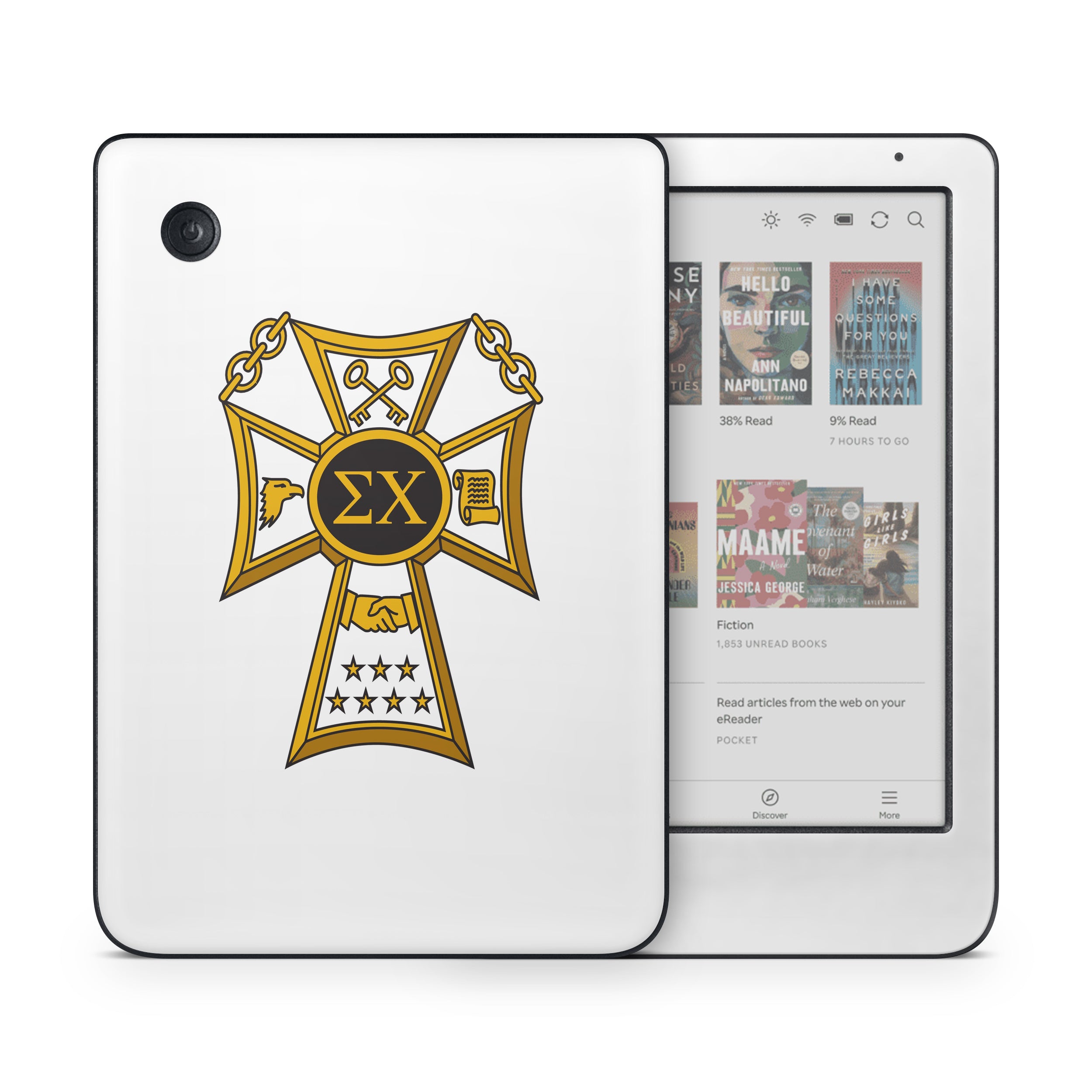 Sigma Chi Badge White - Kobo Clara Colour Skin