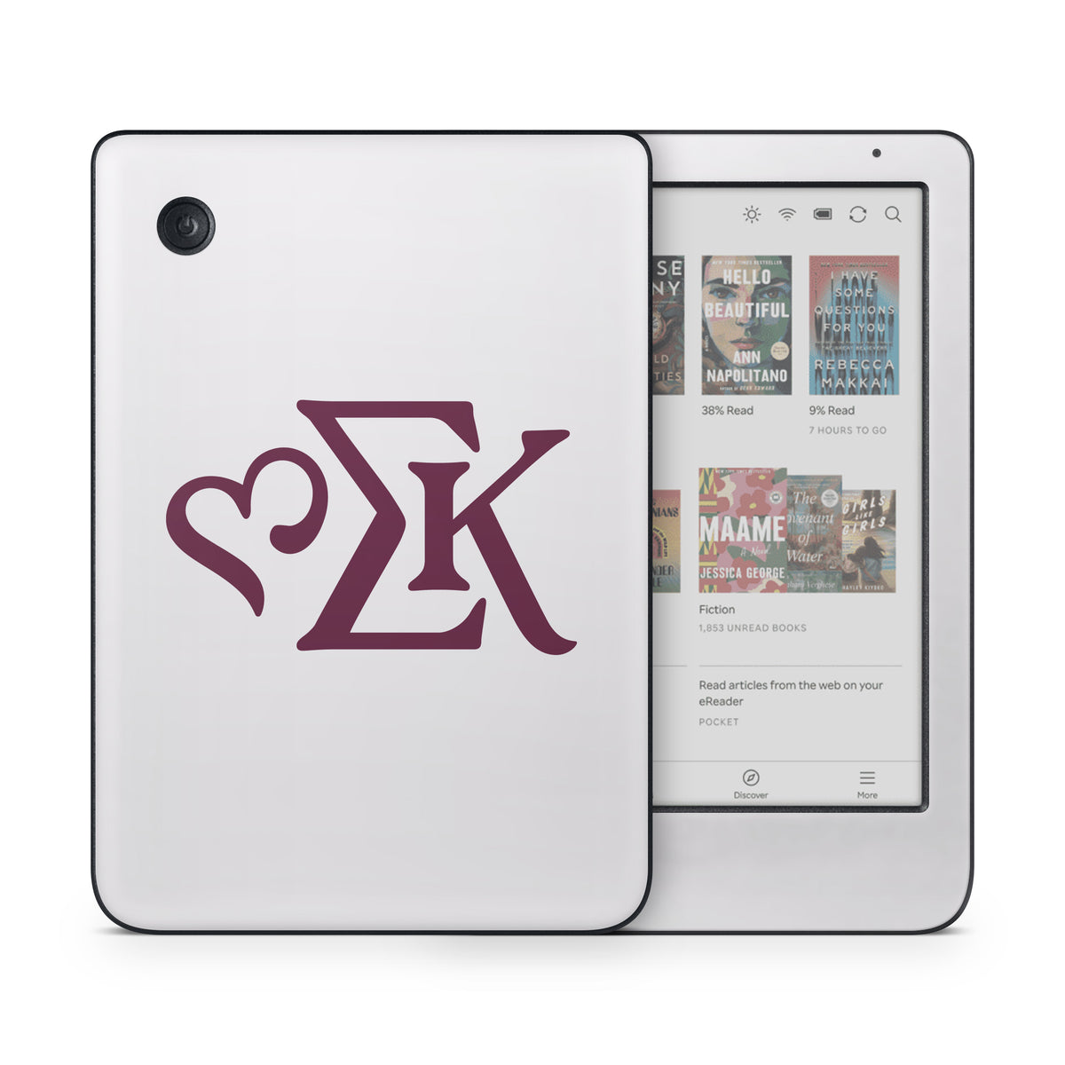 Sigma Kappa Greek Letters Mary Maroon on Dove Love - Kobo Clara Colour Skin