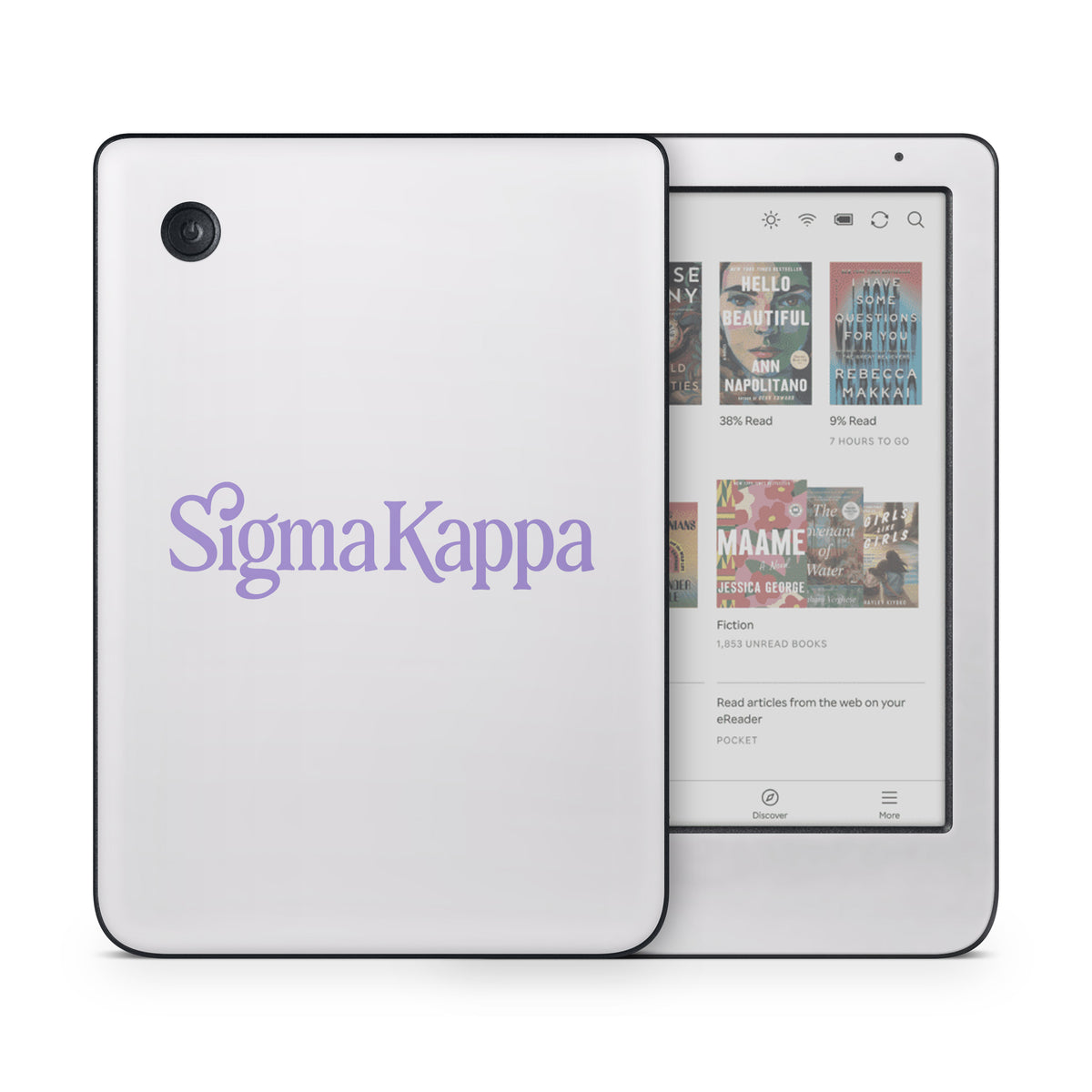 Sigma Kappa Primary Logo Legacy Lavender on Dove Love - Kobo Clara Colour Skin