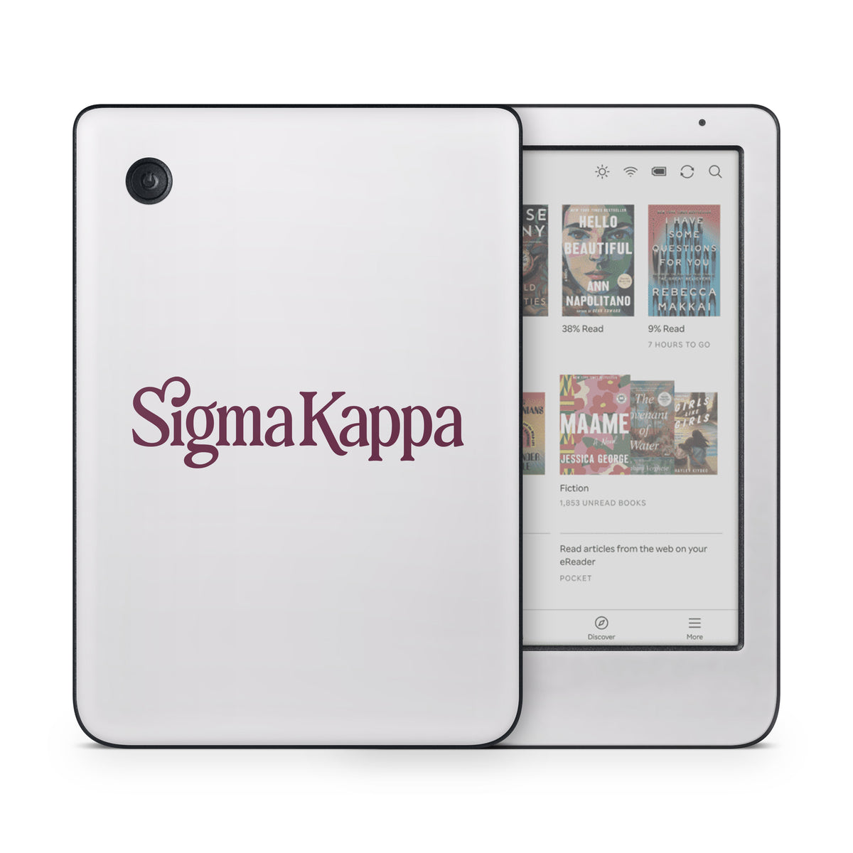 Sigma Kappa Primary Logo Mary Maroon on Dove Love - Kobo Clara Colour Skin