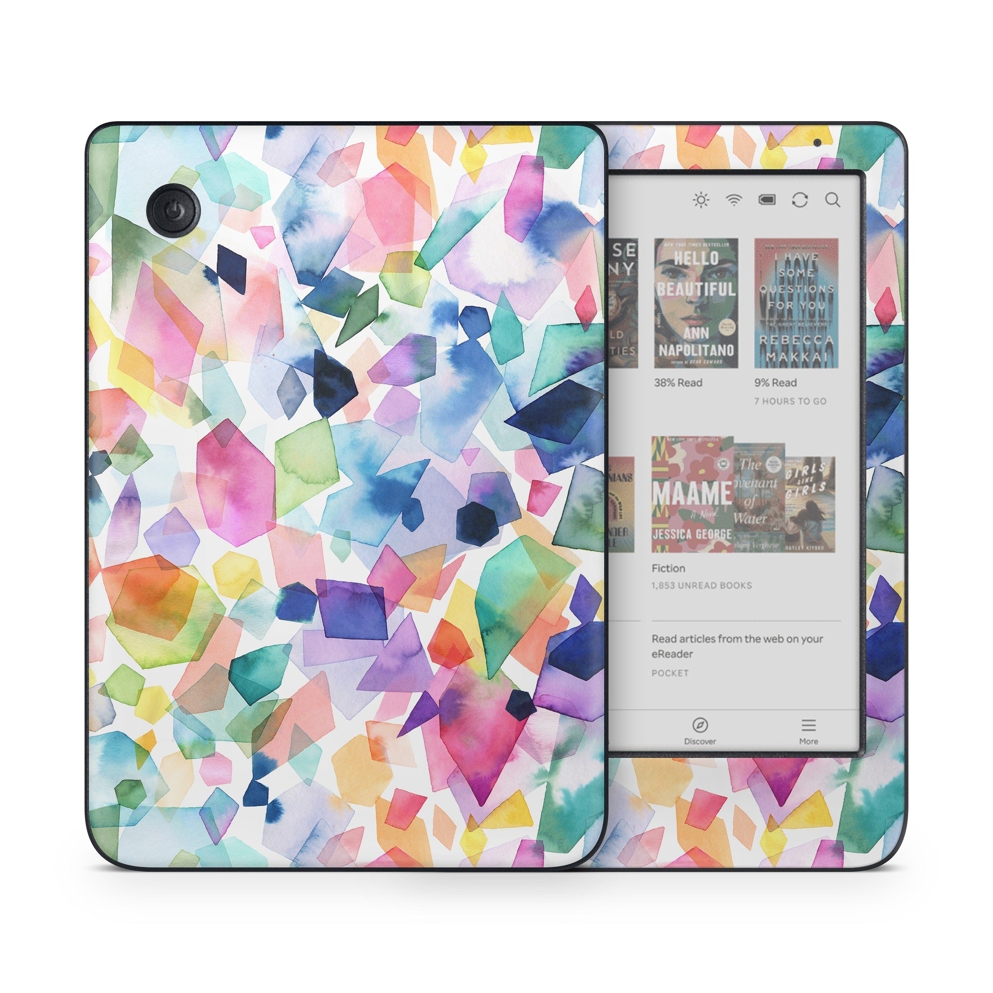 Watercolor Crystals and Gems - Kobo Clara Colour Skin