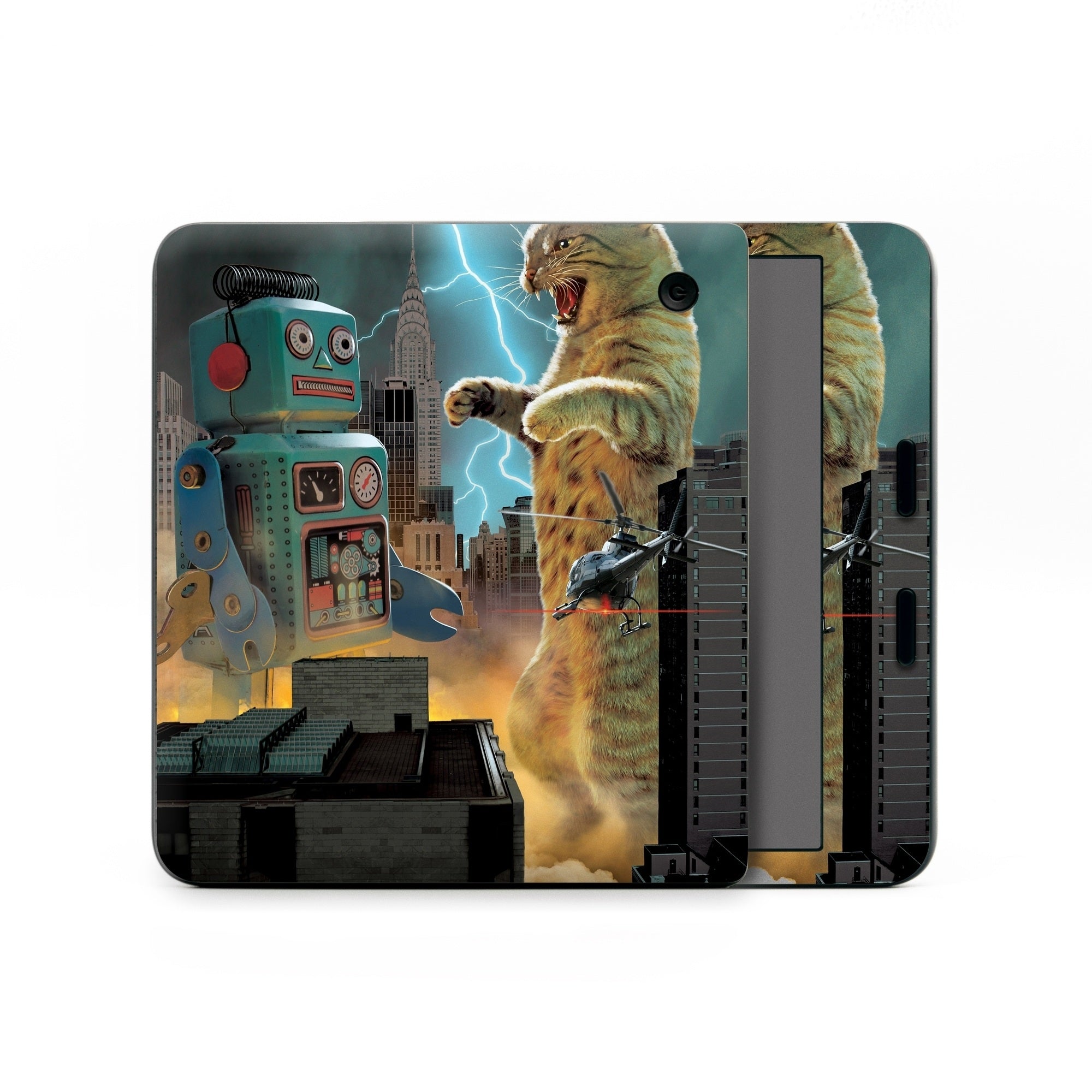 Catzilla Vs Robot - Kobo Libra Colour Skin