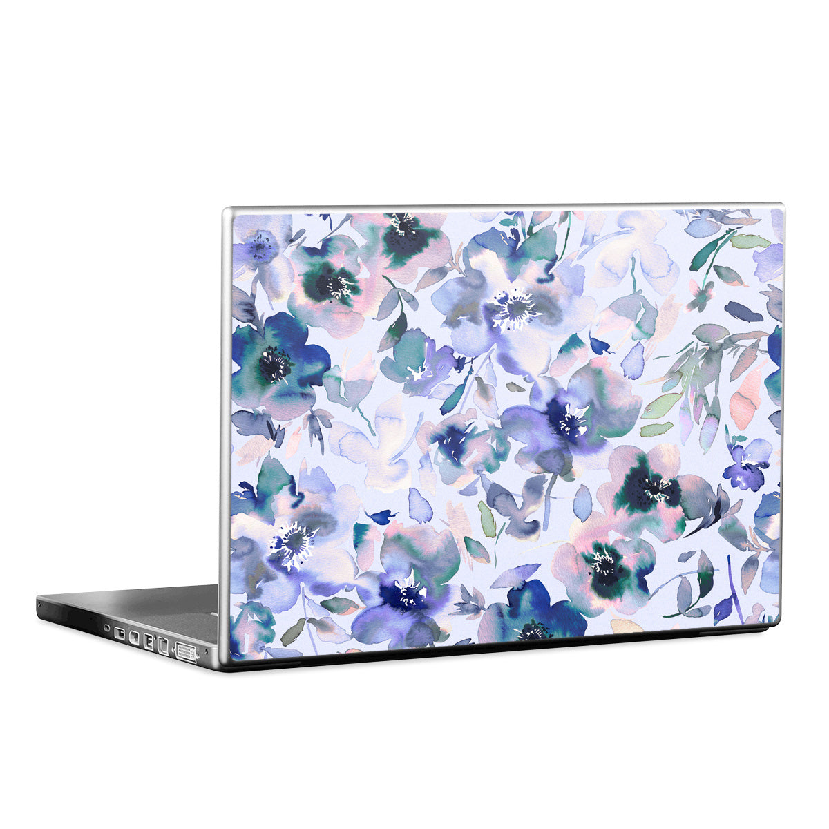 Aquatic Artistic Flowers - Laptop Lid Skin