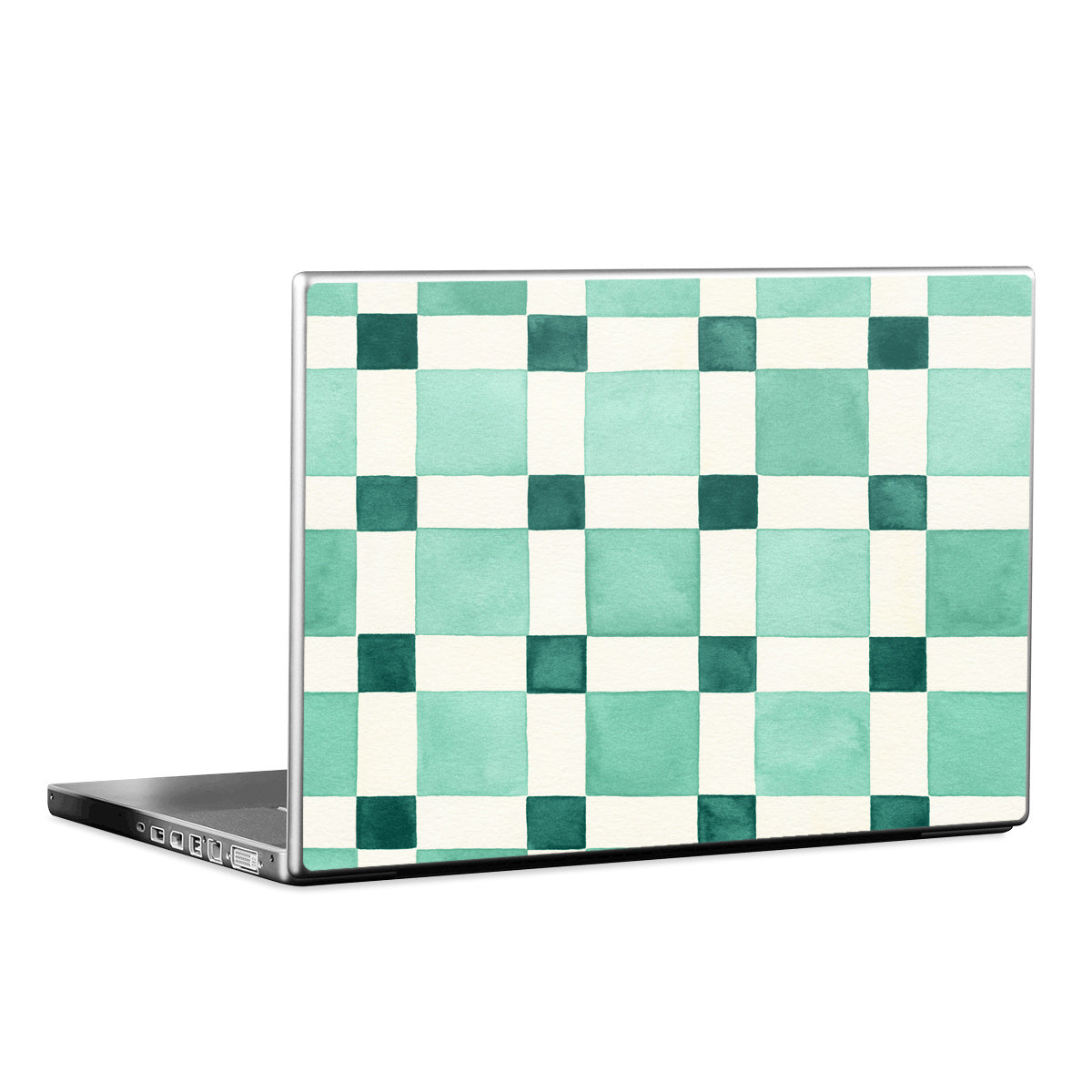 Checker Mosaic Green - Laptop Lid Skin