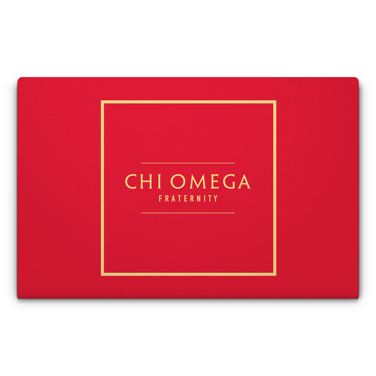Chi Omega Fraternity Cardinal with Border - Laptop Lid Skin