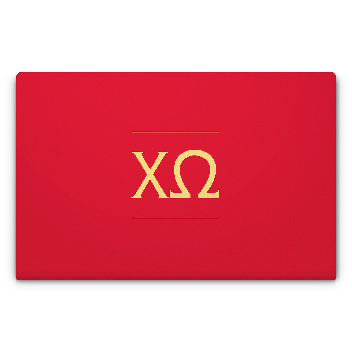 Chi Omega Letters Cardinal - Laptop Lid Skin