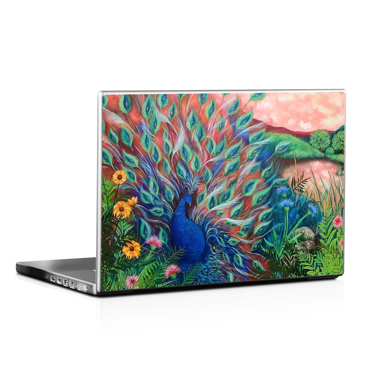 Coral Peacock - Laptop Lid Skin