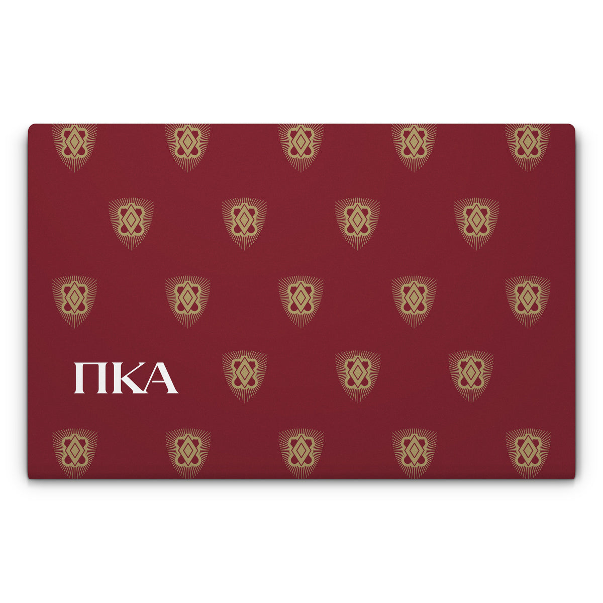 Pi Kappa Alpha Letters Shield Pattern Garnet - Laptop Lid Skin
