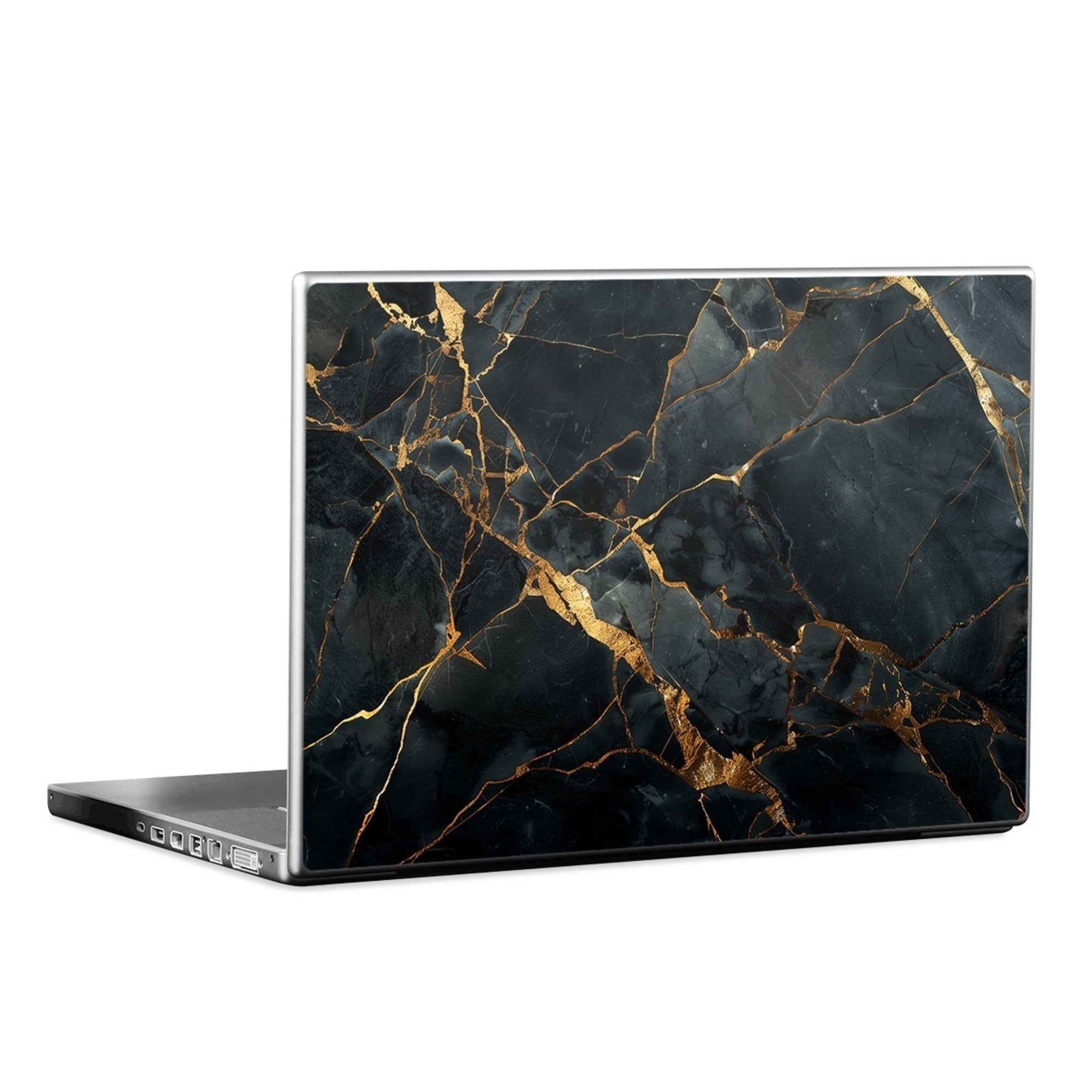 Repaired Black Marble - Laptop Lid Skin