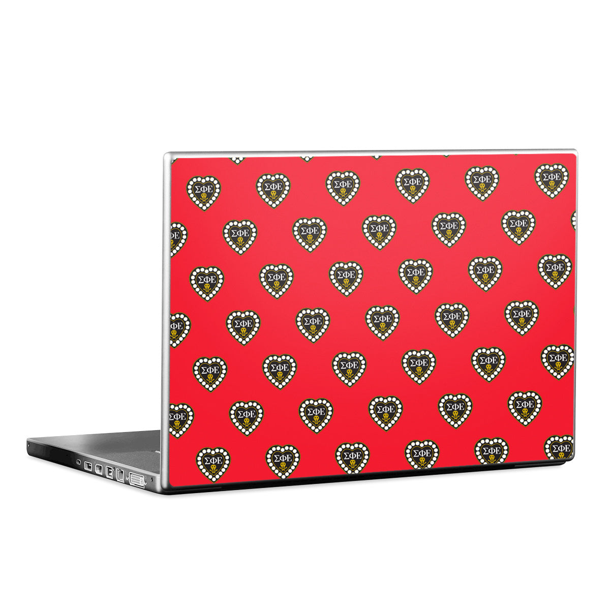 Sigma Phi Epsilon Badge Pattern Red - Laptop Lid Skin