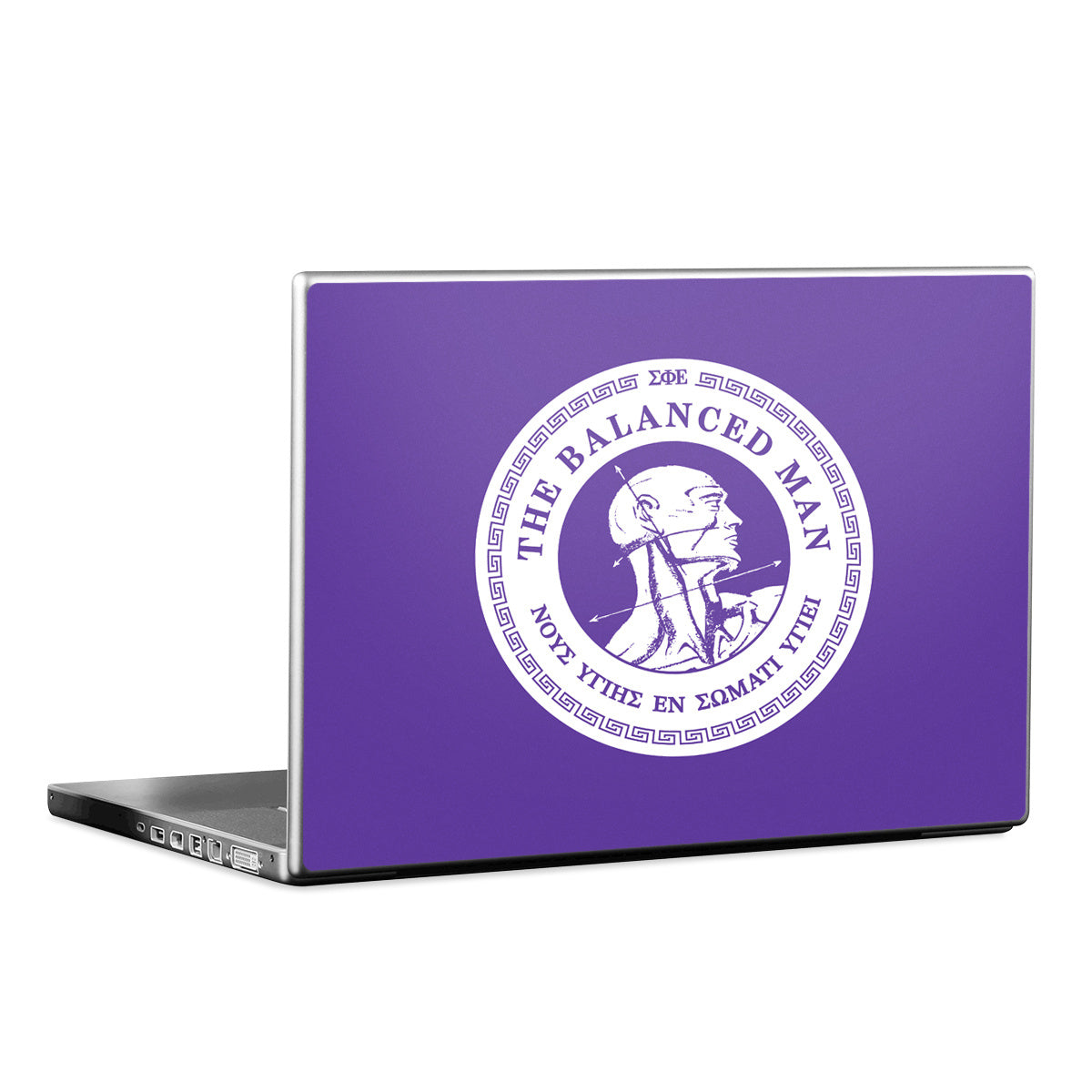 Sigma Phi Epsilon Balanced Man Purple - Laptop Lid Skin
