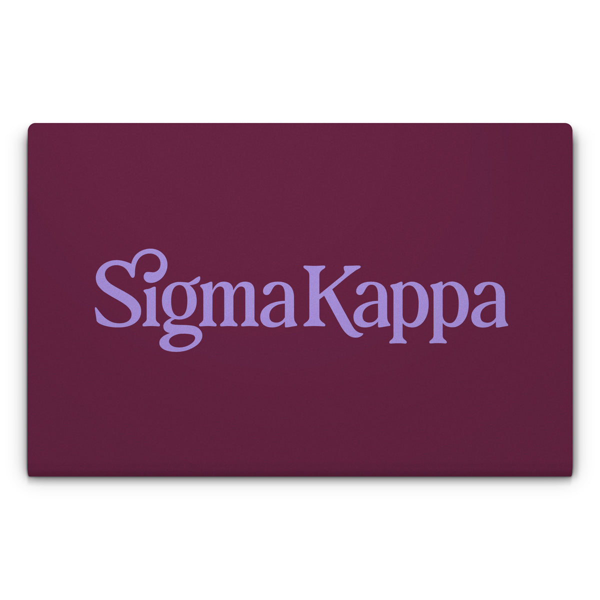 Sigma Kappa Primary Logo Legacy Lavender on Mary Maroon - Laptop Lid Skin