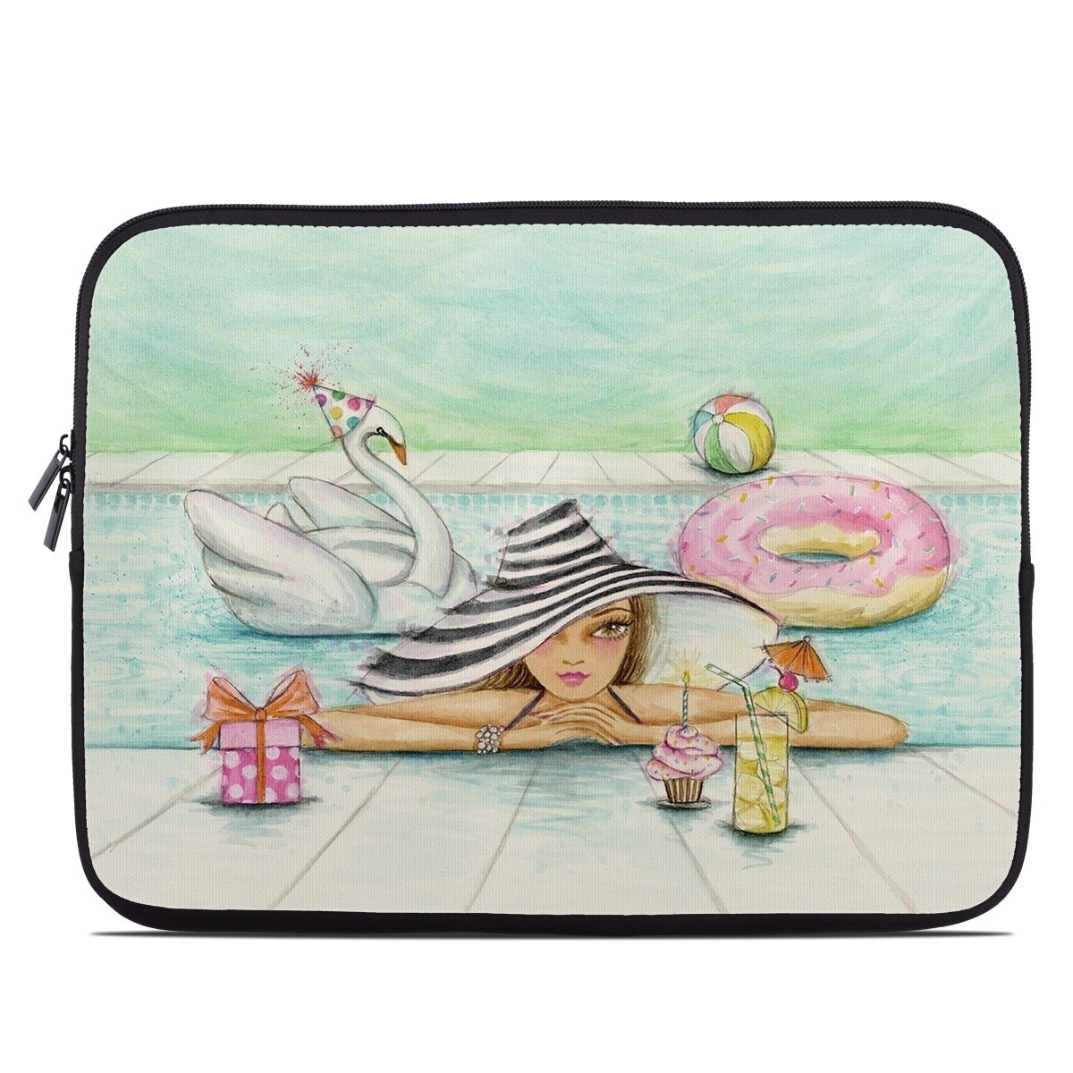 Delphine at the Pool Party - Laptop Sleeve