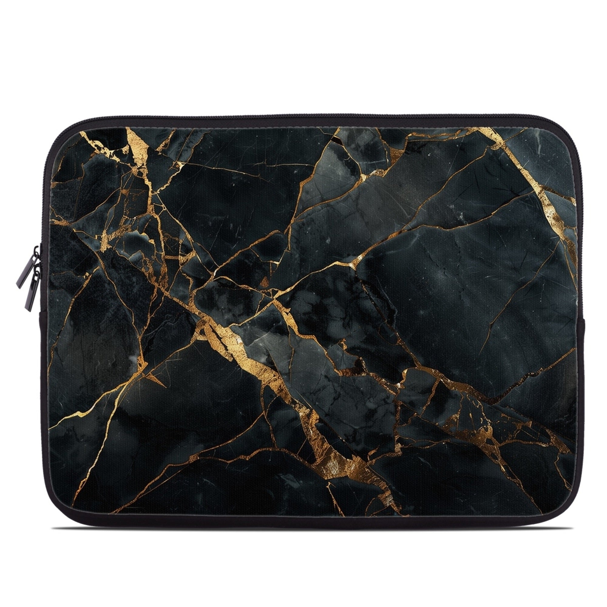 Repaired Black Marble - Laptop Sleeve
