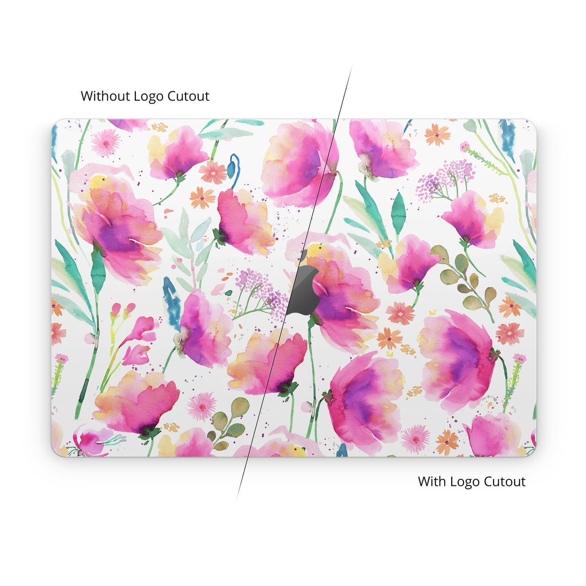 Abstract Pink Poppies - Apple MacBook Skin