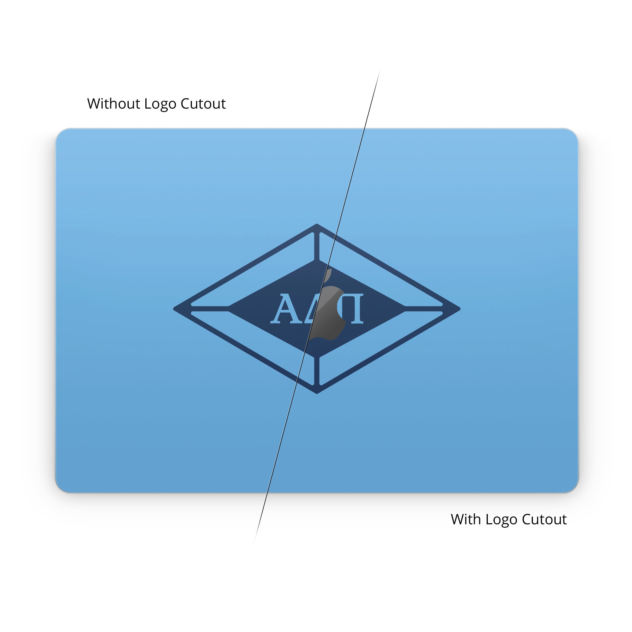 Alpha Delta Pi Diamond Letters Adelphean Blue - Apple MacBook Skin