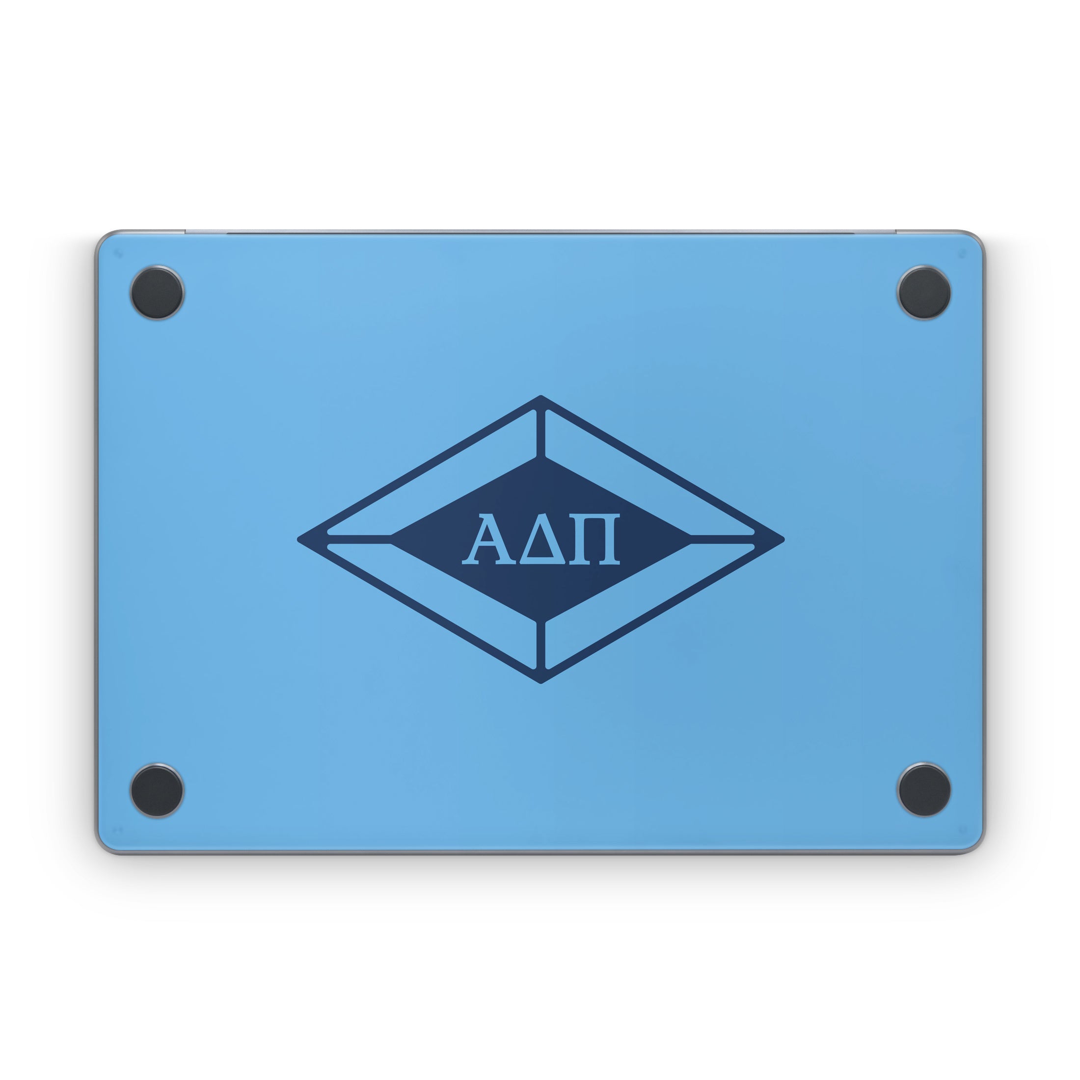 Alpha Delta Pi Diamond Letters Adelphean Blue - Apple MacBook Skin