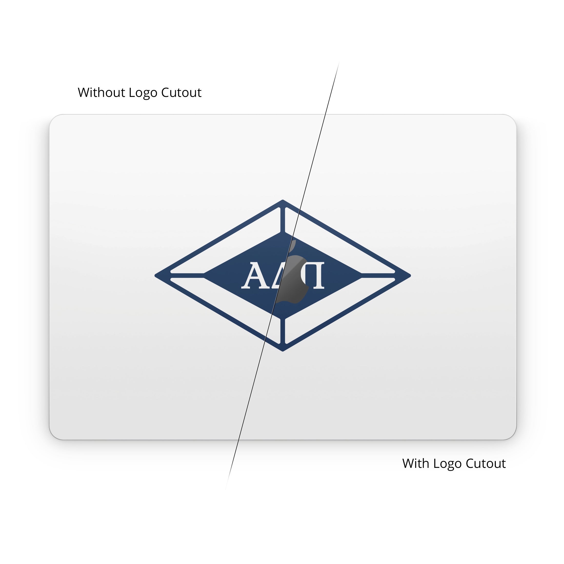 Alpha Delta Pi Diamond Letters White - Apple MacBook Skin