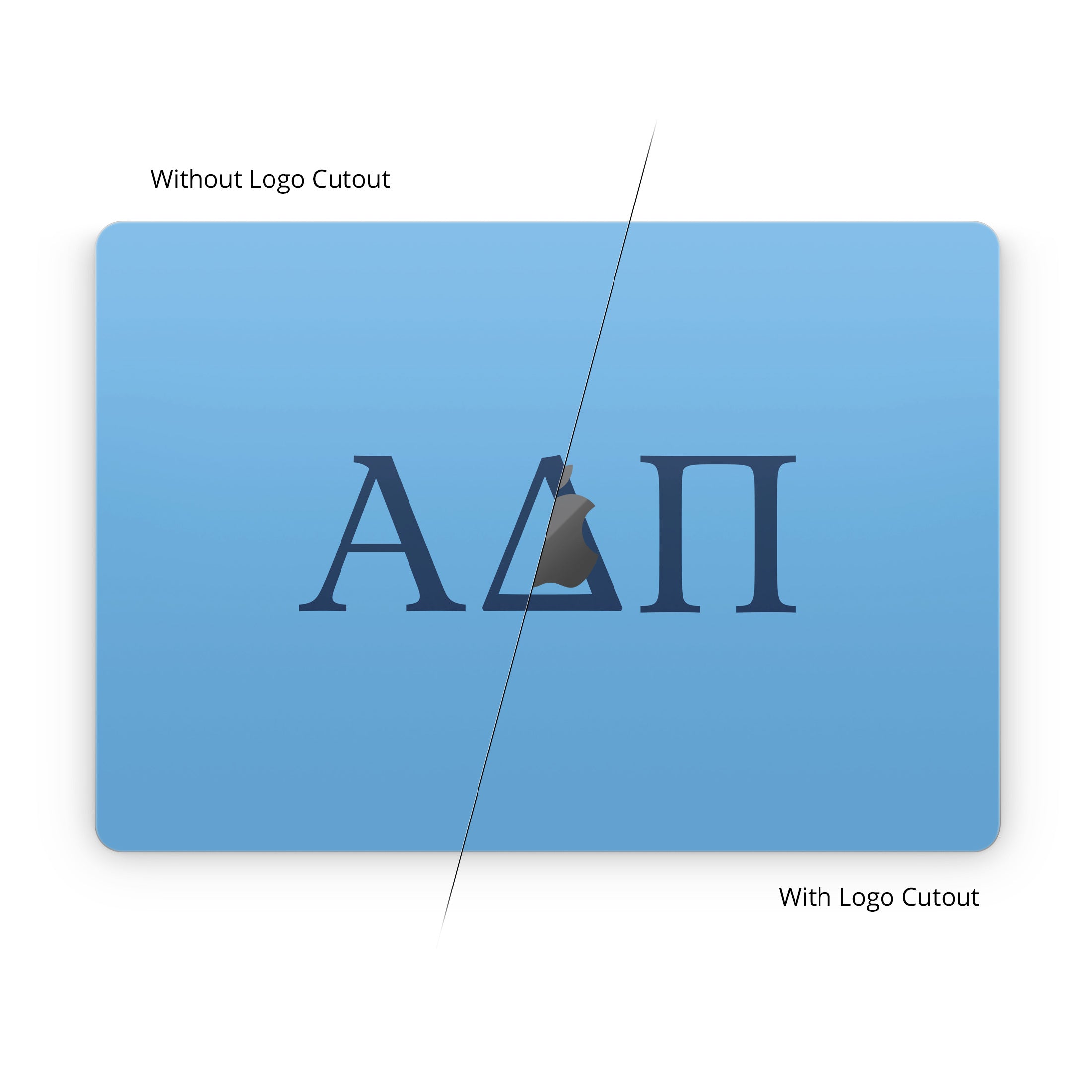 Alpha Delta Pi Greek Letters Adelphean Blue - Apple MacBook Skin