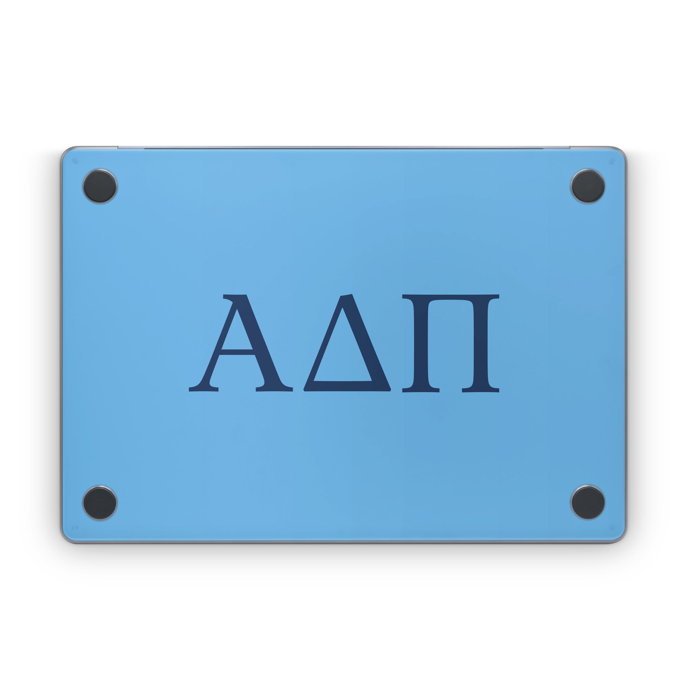 Alpha Delta Pi Greek Letters Adelphean Blue - Apple MacBook Skin