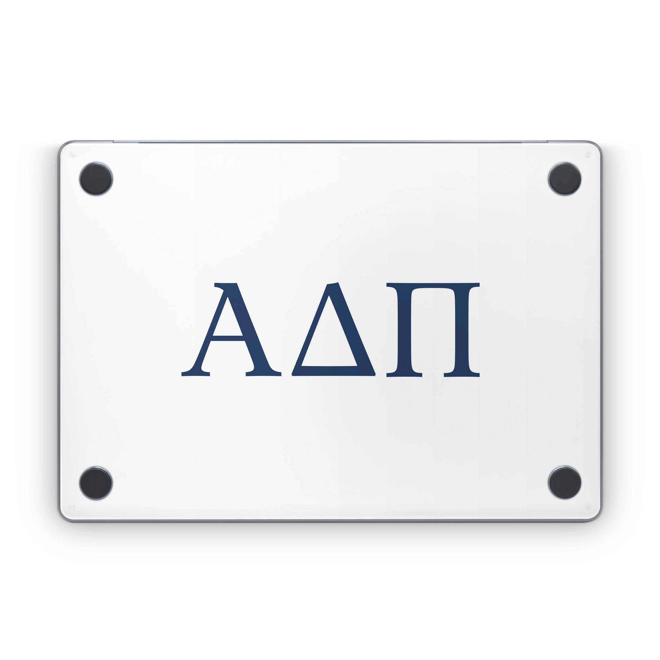 Alpha Delta Pi Greek Letters White - Apple MacBook Skin