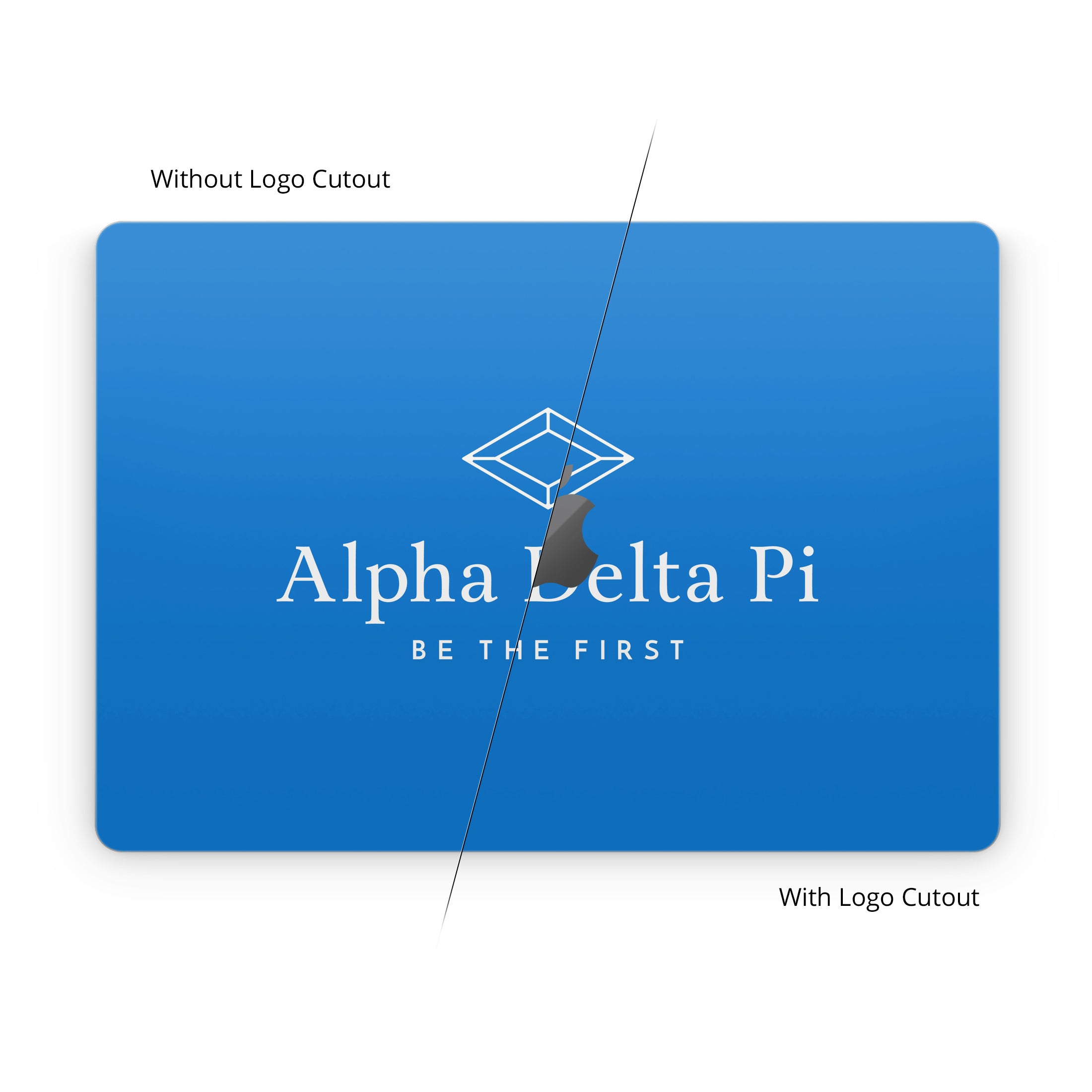 Alpha Delta Pi Primary Logo Azure - Apple MacBook Skin