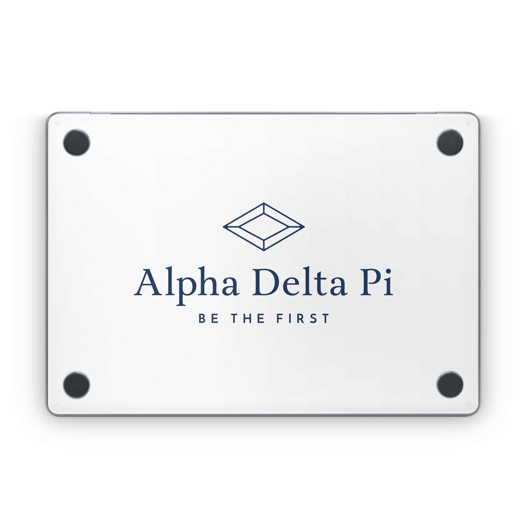 Alpha Delta Pi Primary Logo White - Apple MacBook Skin
