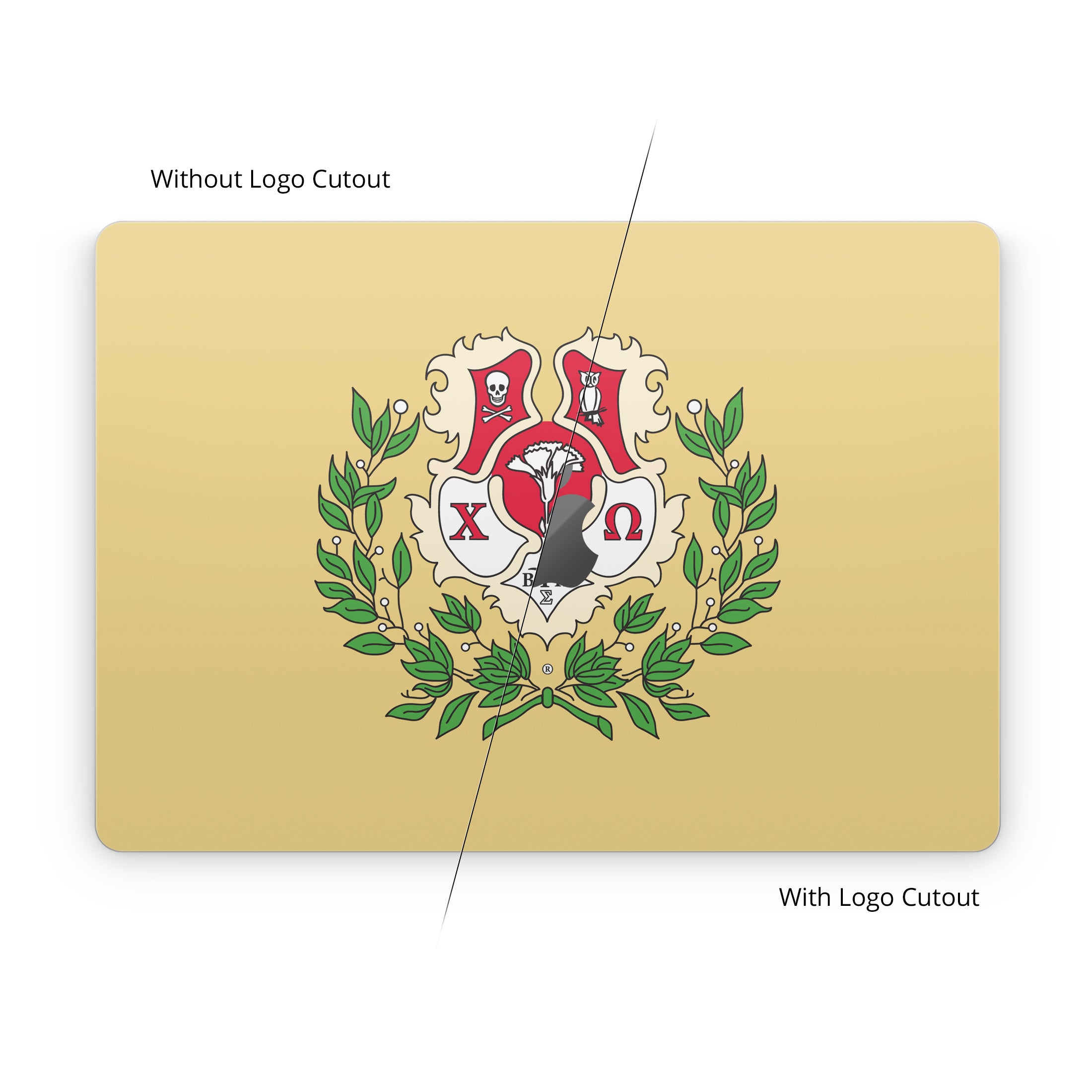 Chi Omega Crest Straw - Apple MacBook Skin