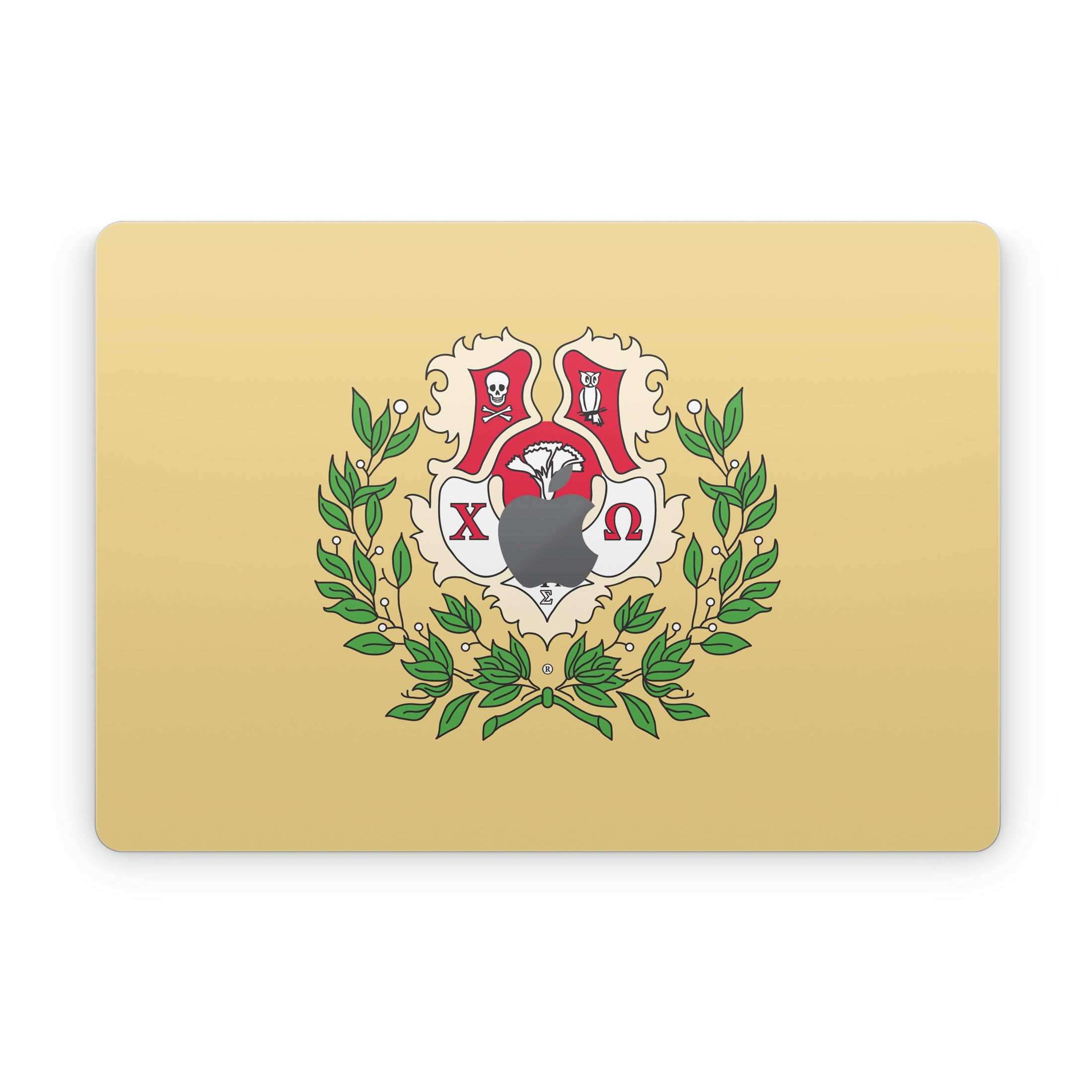 Chi Omega Crest Straw - Apple MacBook Skin