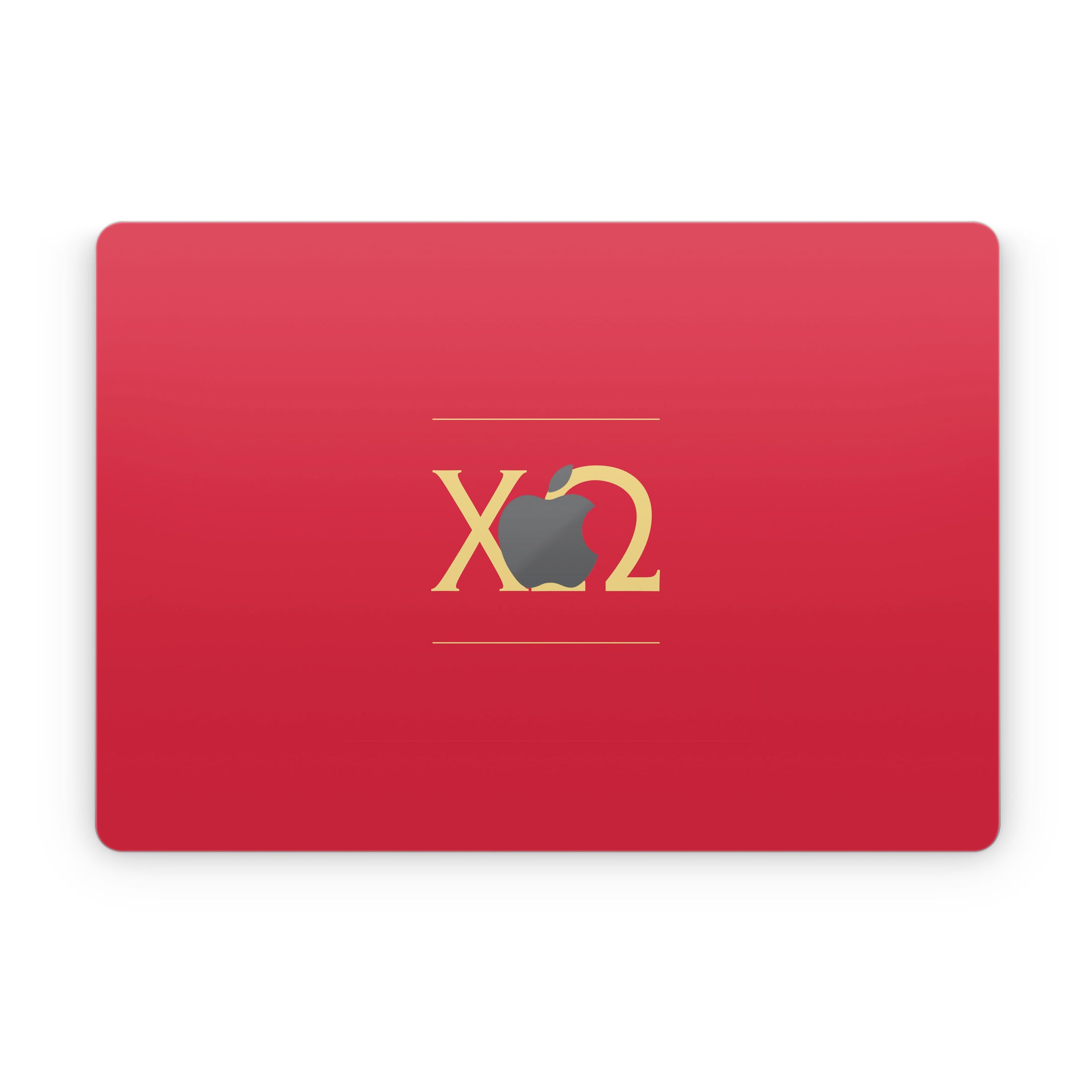 Chi Omega Letters Cardinal - Apple MacBook Skin